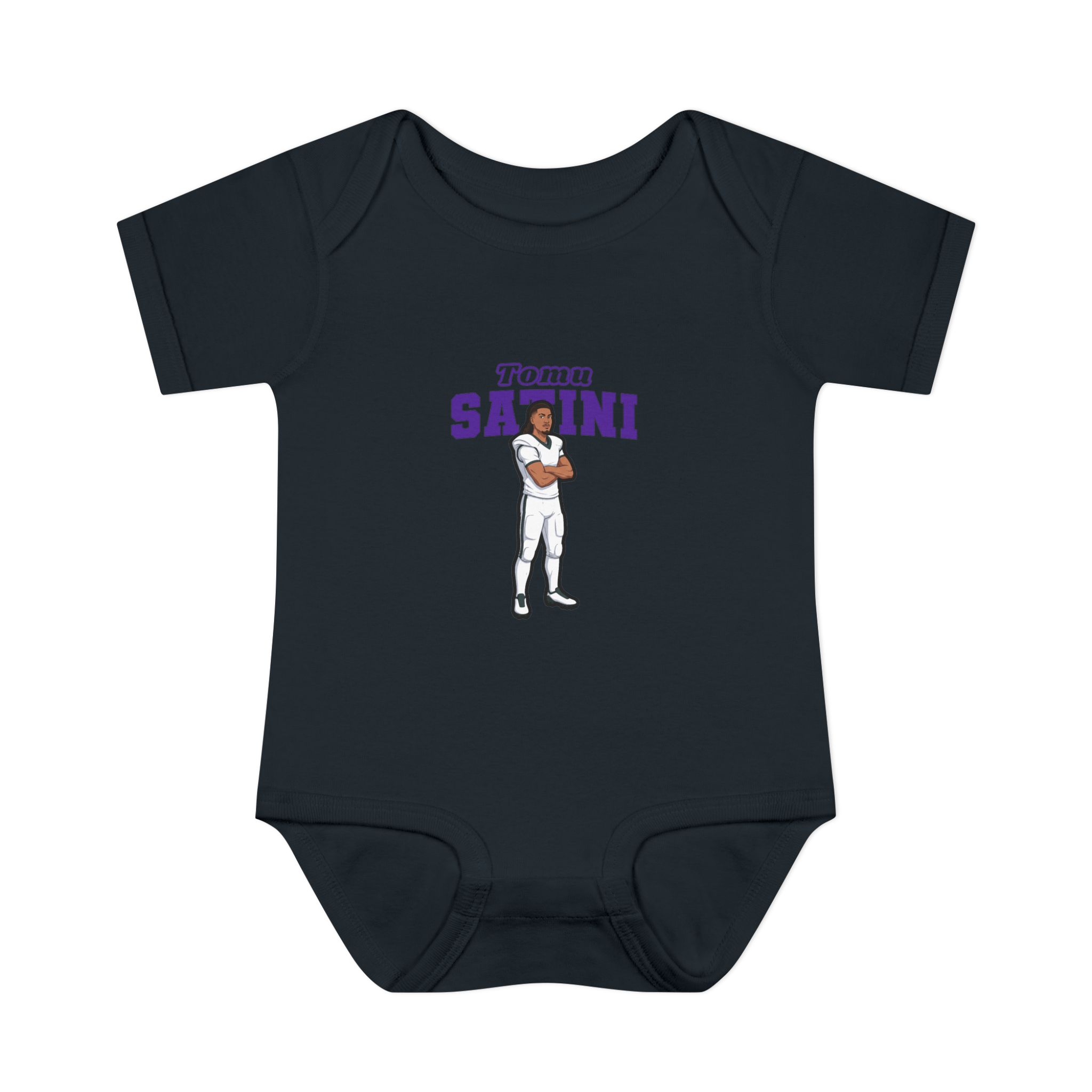 Baby Onesie — character_name_arch in Black