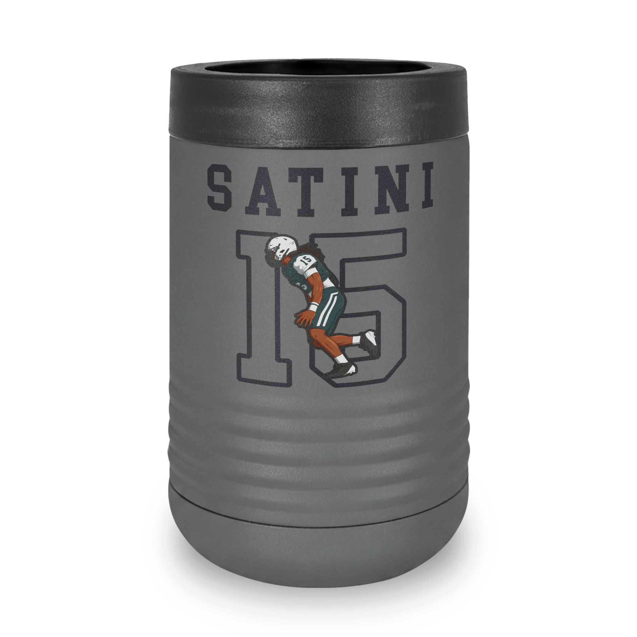 Stainless Can Cooler — character_shirsey in Grey