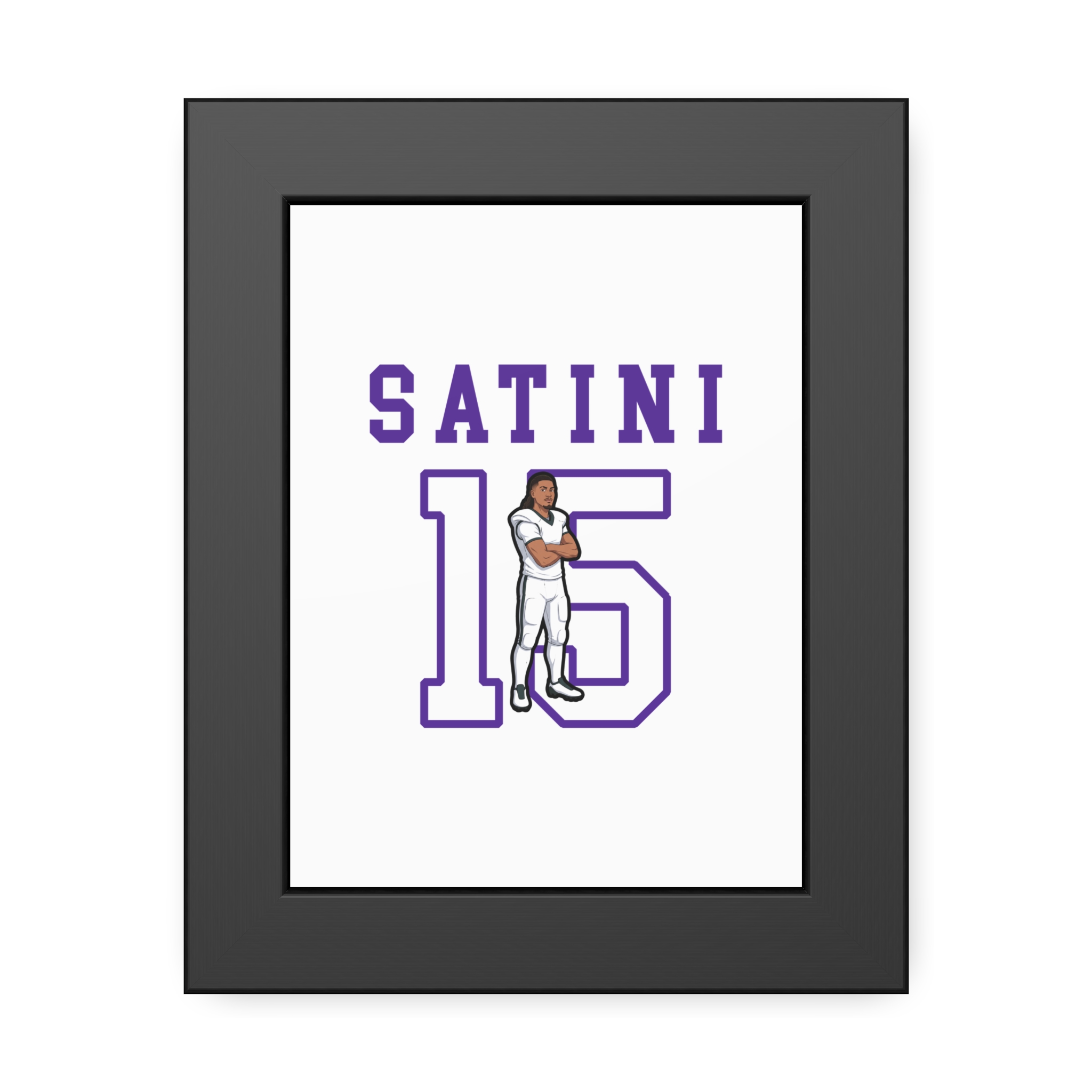 Framed Poster — character_shirsey in Black