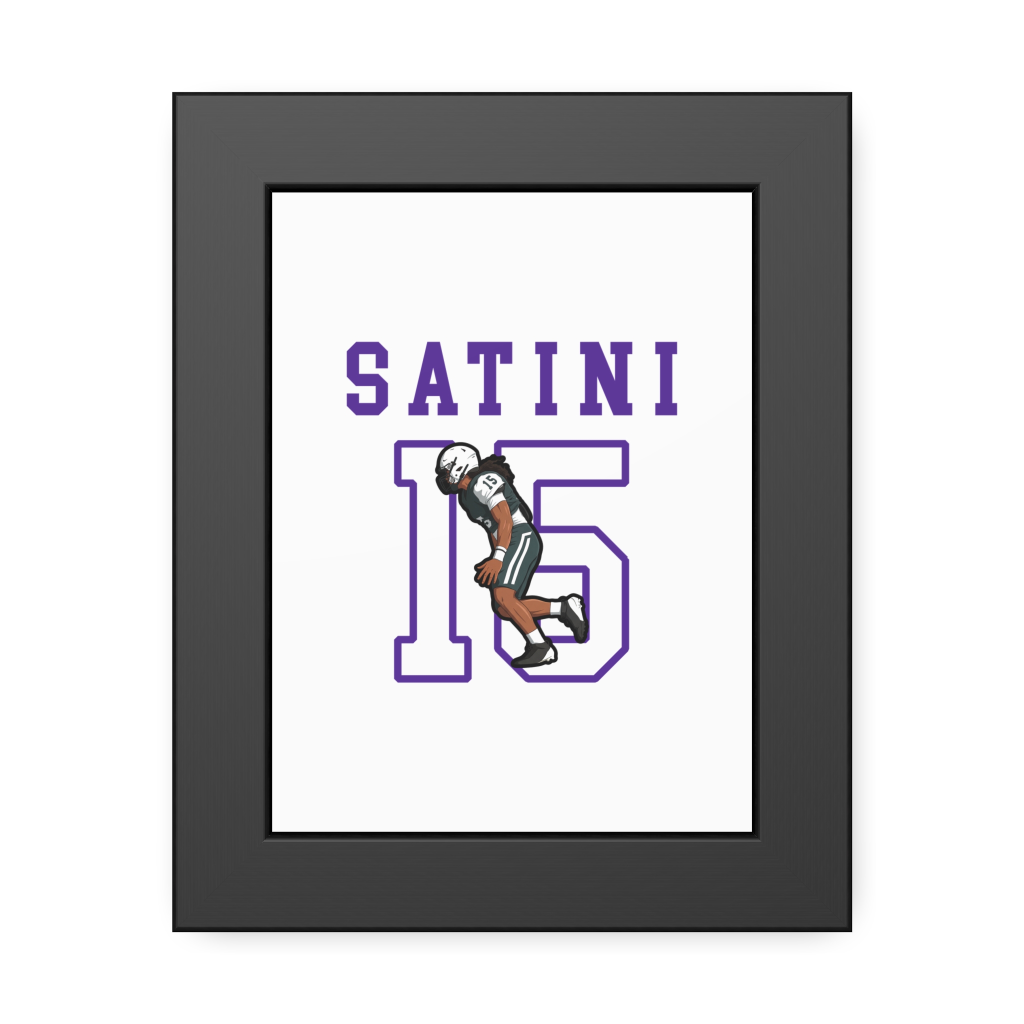 Framed Poster — character_shirsey in Black