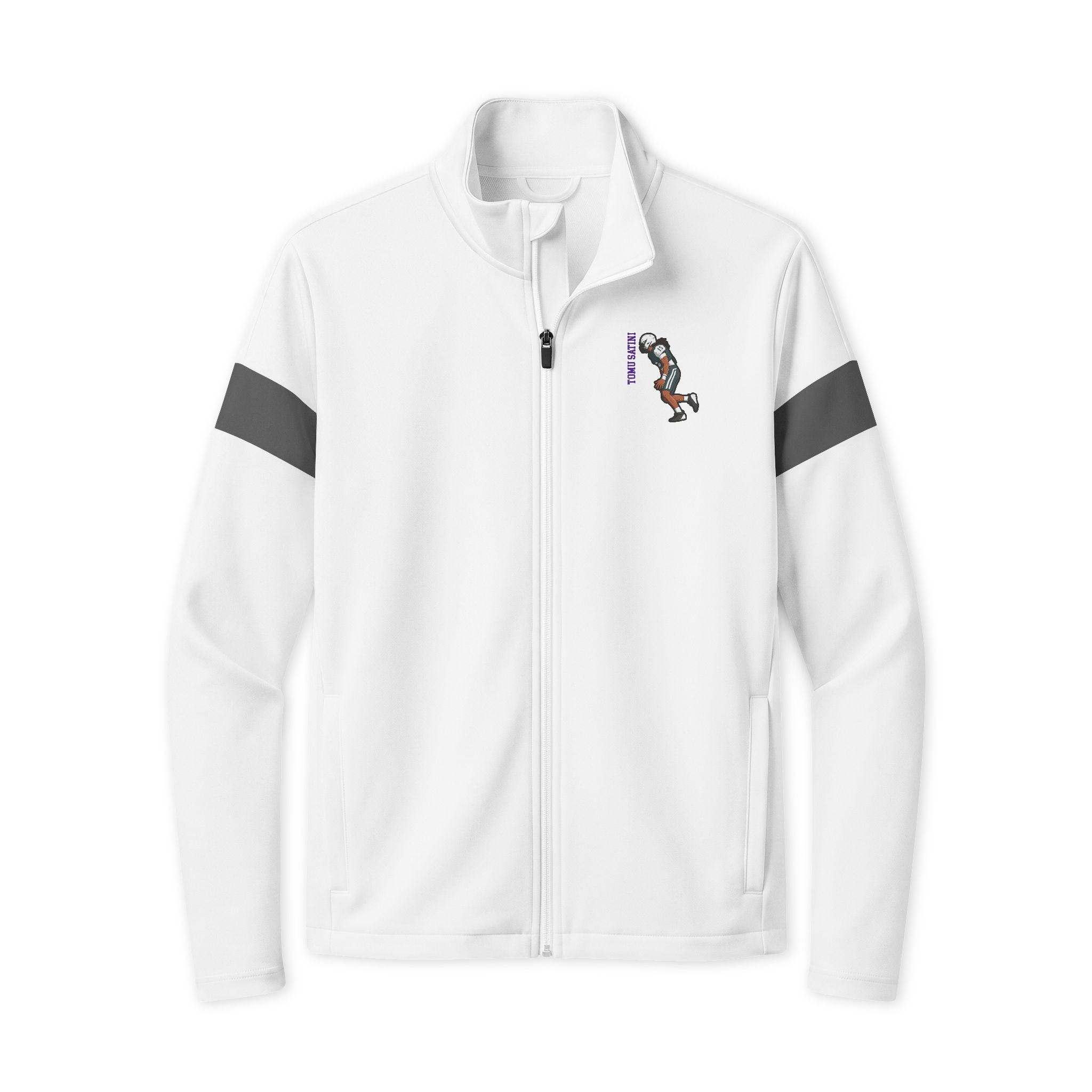 Travel Full-Zip Jacket — character_name_vertical in White/ Iron Grey
