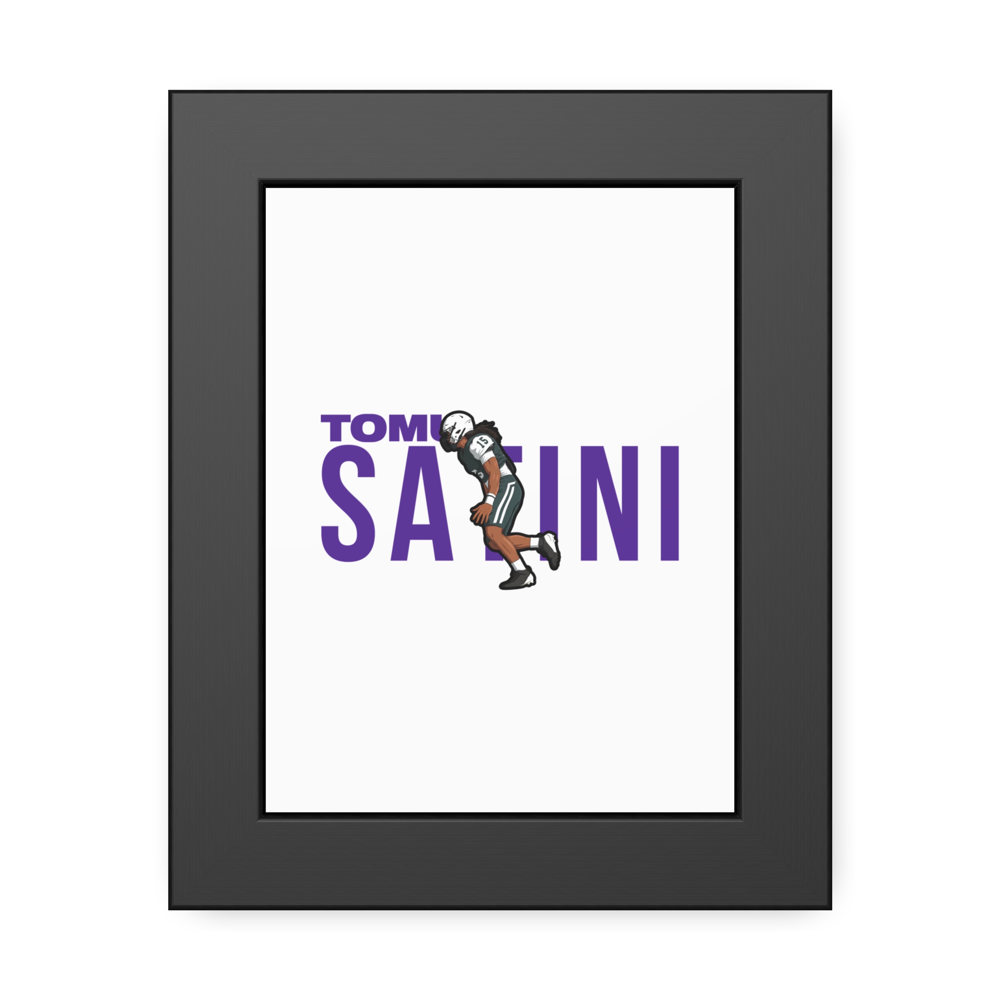 Framed Poster — character_player_name in Black