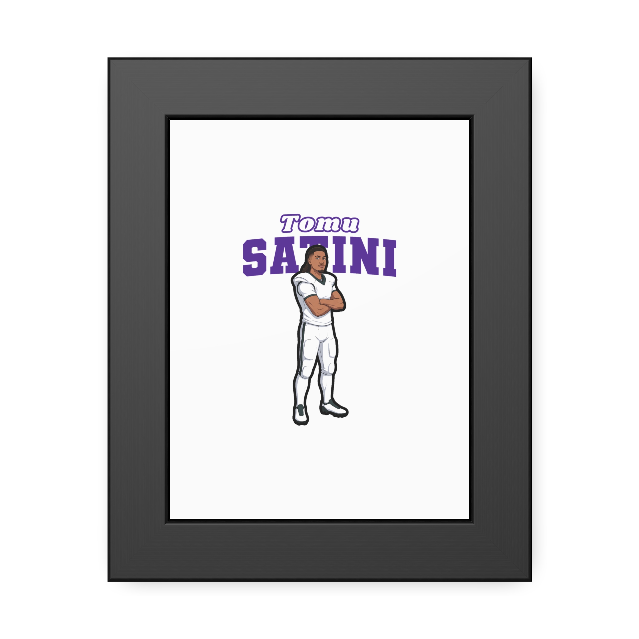Framed Poster — character_name_arch in Black