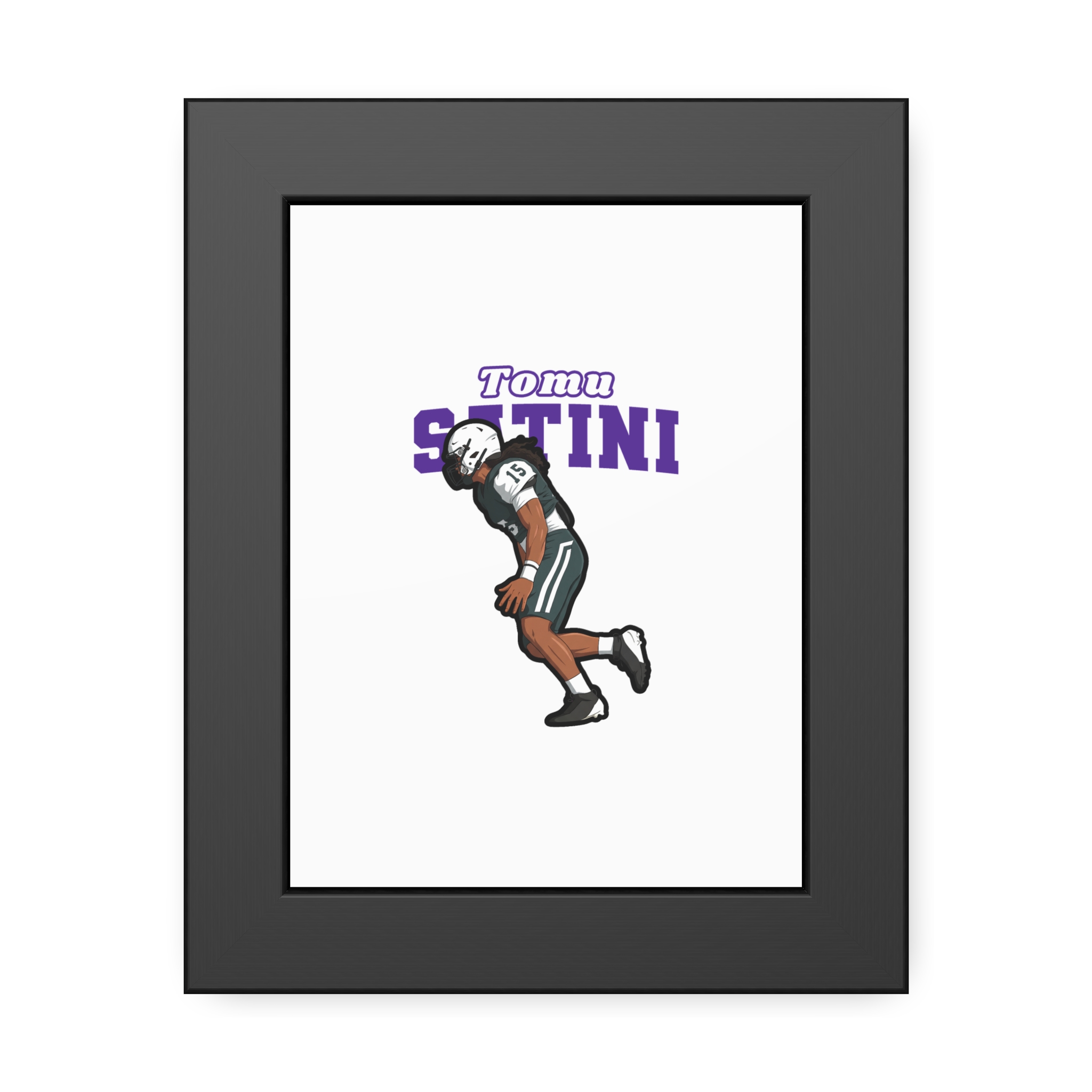 Framed Poster — character_name_arch in Black