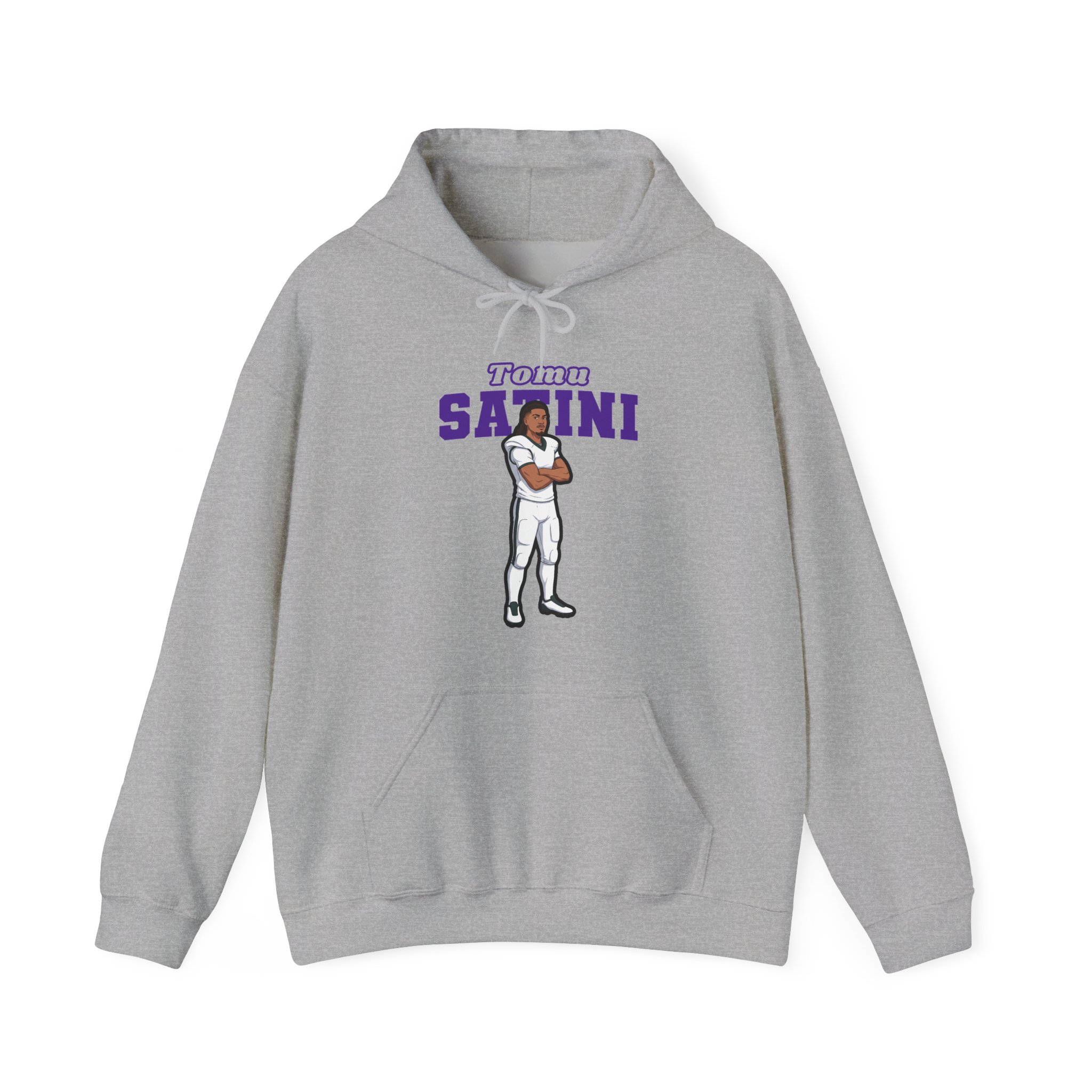 Hoodie — character_name_arch in Grey