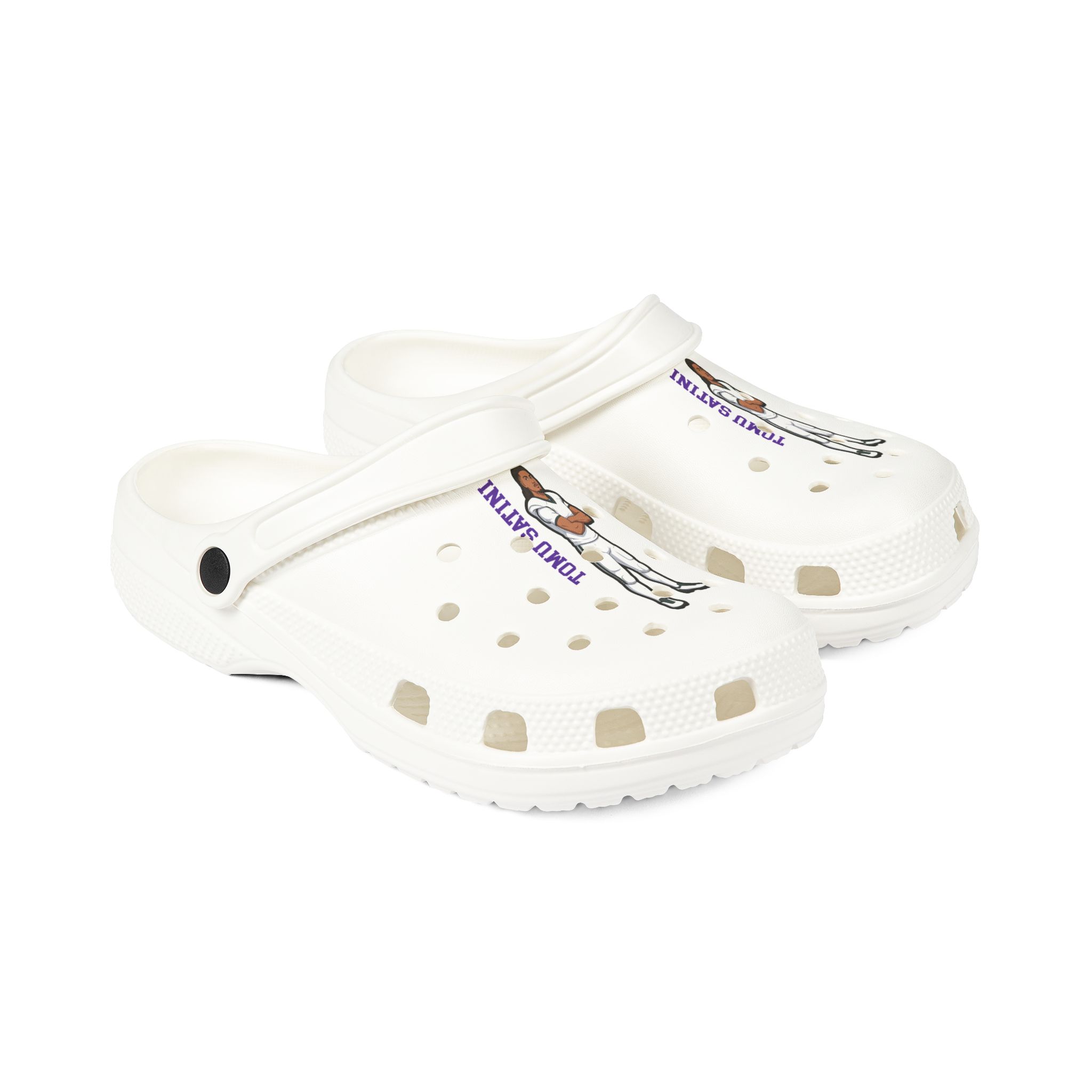 Rubber Clogs — character_name_vertical in White
