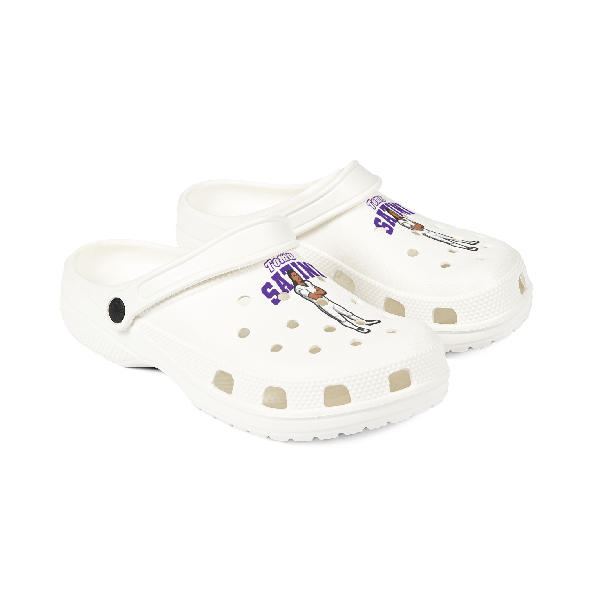 Rubber Clogs — character_name_arch in White