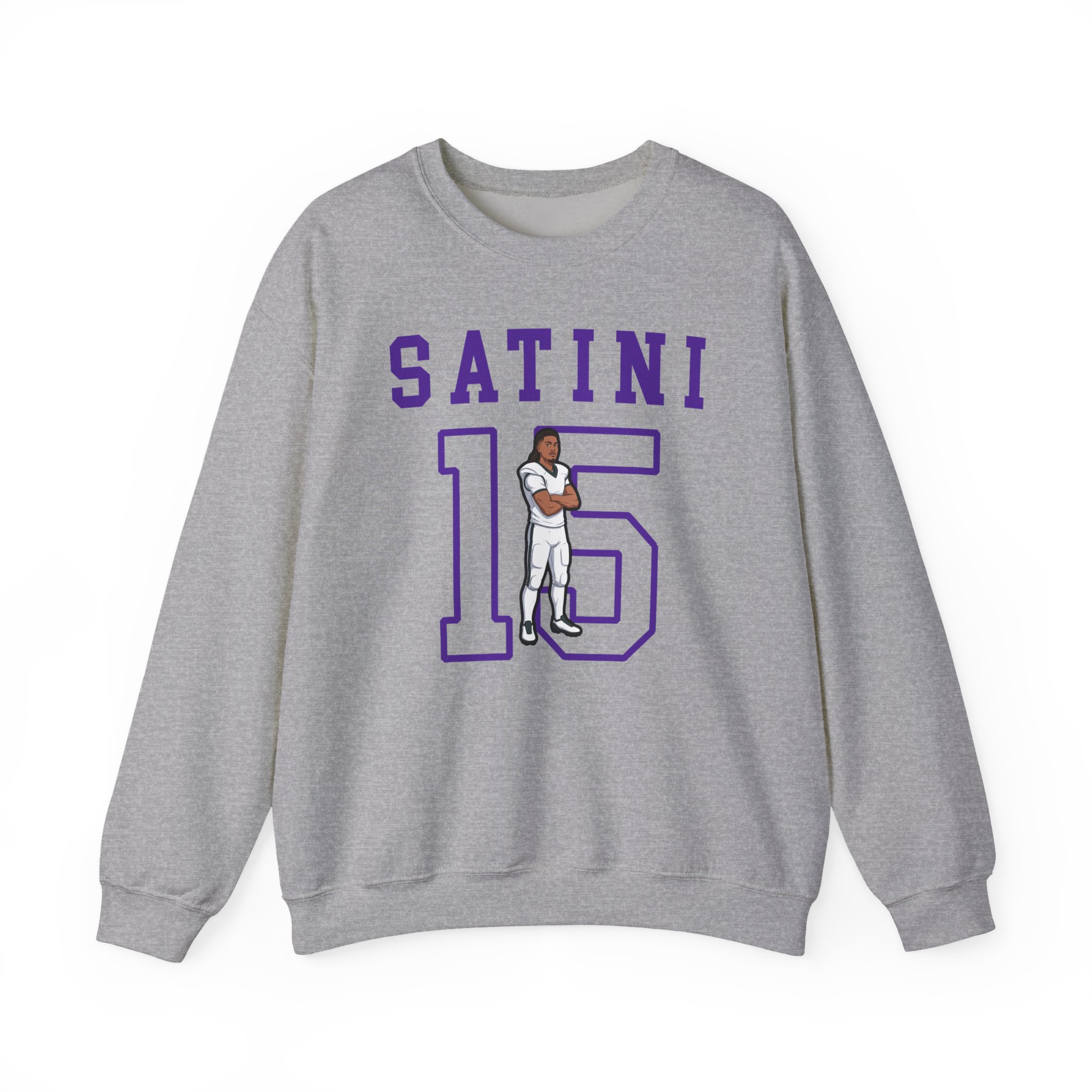 Crewneck Sweatshirt — character_shirsey in Grey