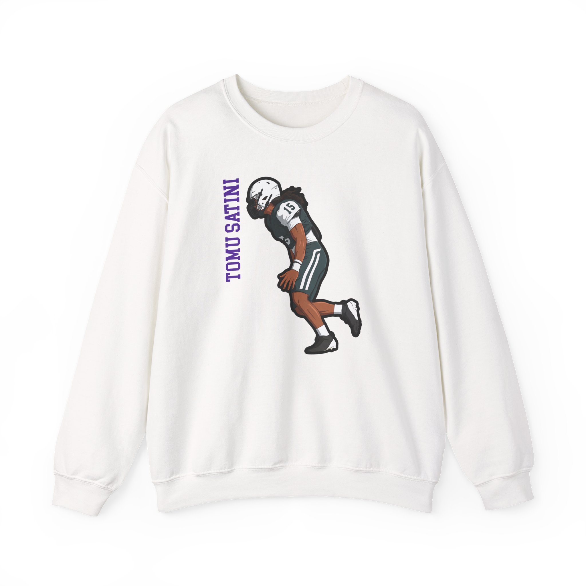 Crewneck Sweatshirt — character_name_vertical in White