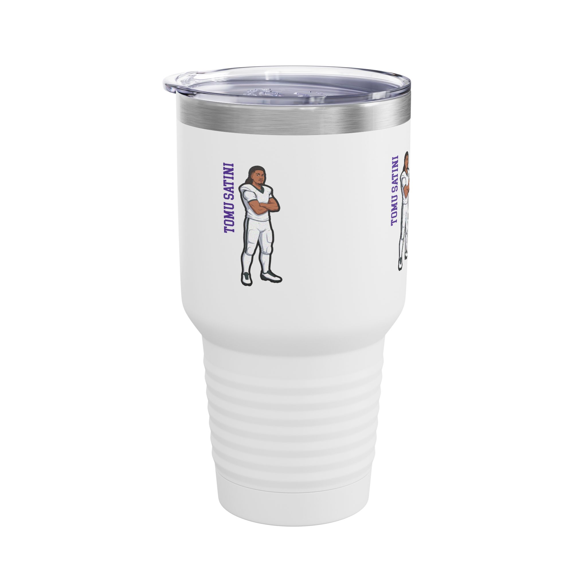 30oz Tumbler — character_name_vertical in White