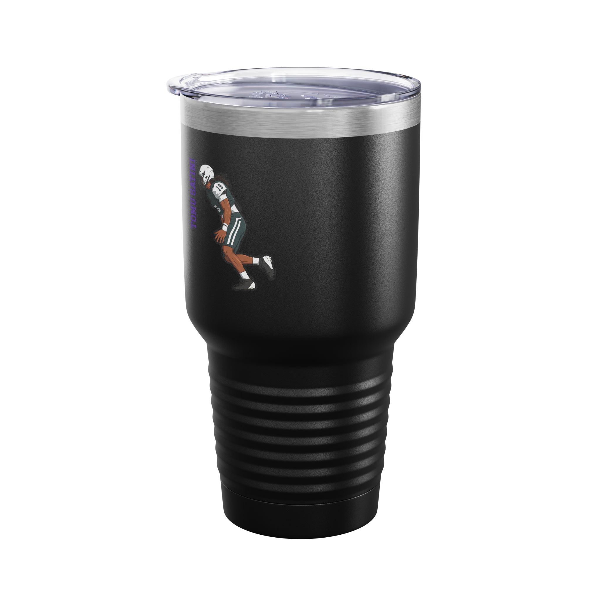 30oz Tumbler — character_name_vertical in Black