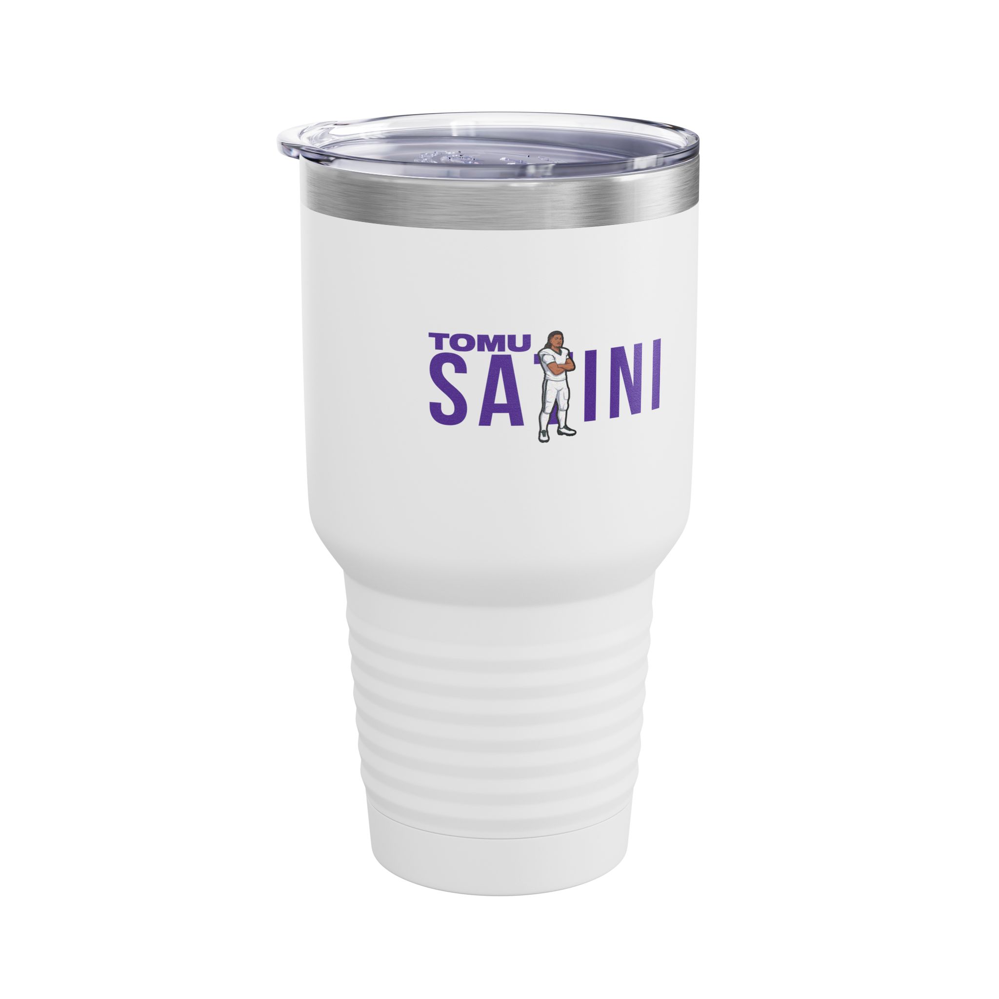 30oz Tumbler — character_player_name in White