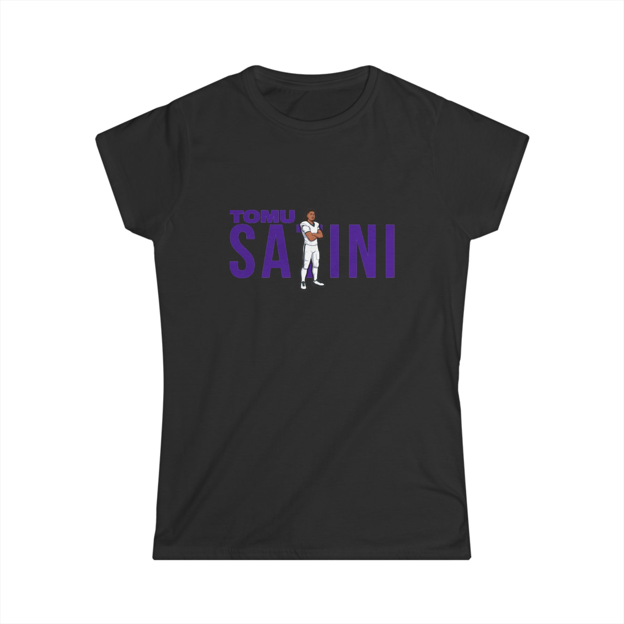 Women's Softstyle Tee — character_player_name in Black