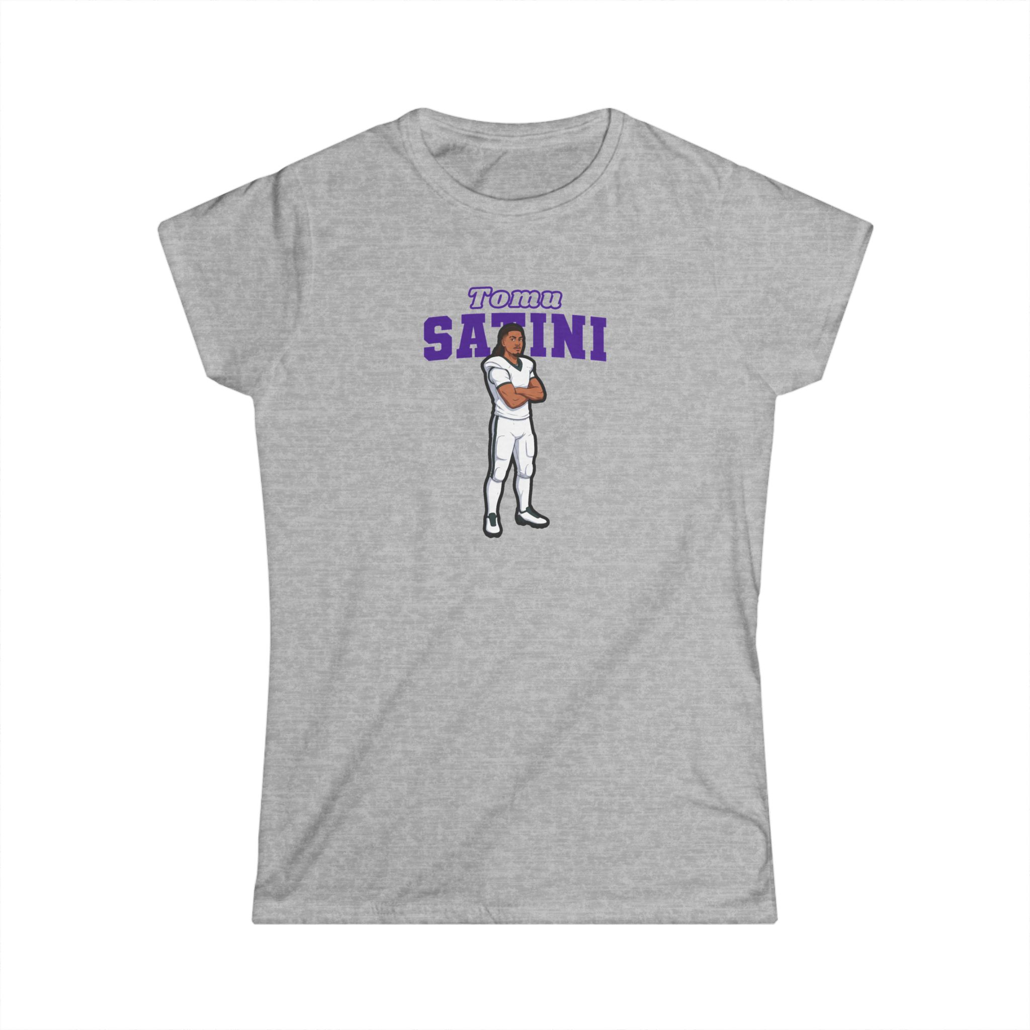 Women's Softstyle Tee — character_name_arch in Grey