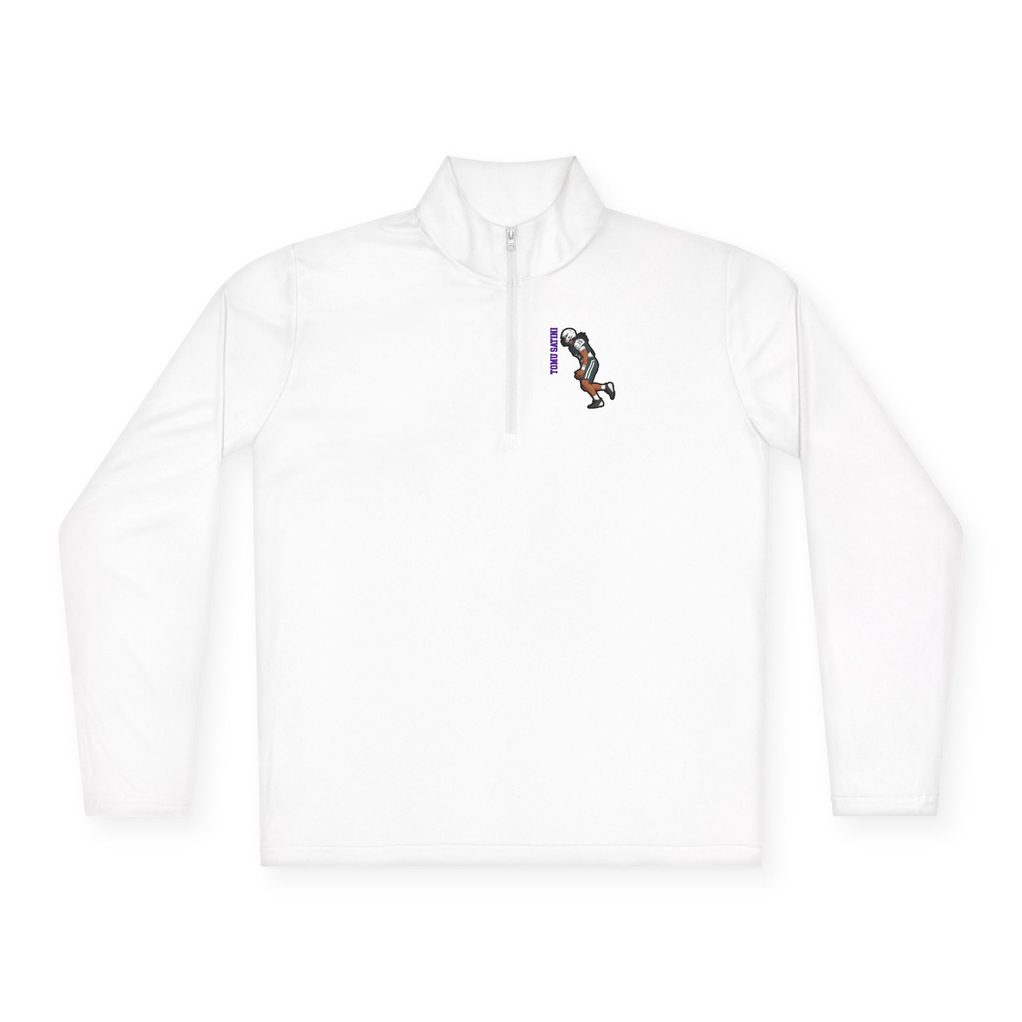 Q-Zip Pullover — character_name_vertical in White