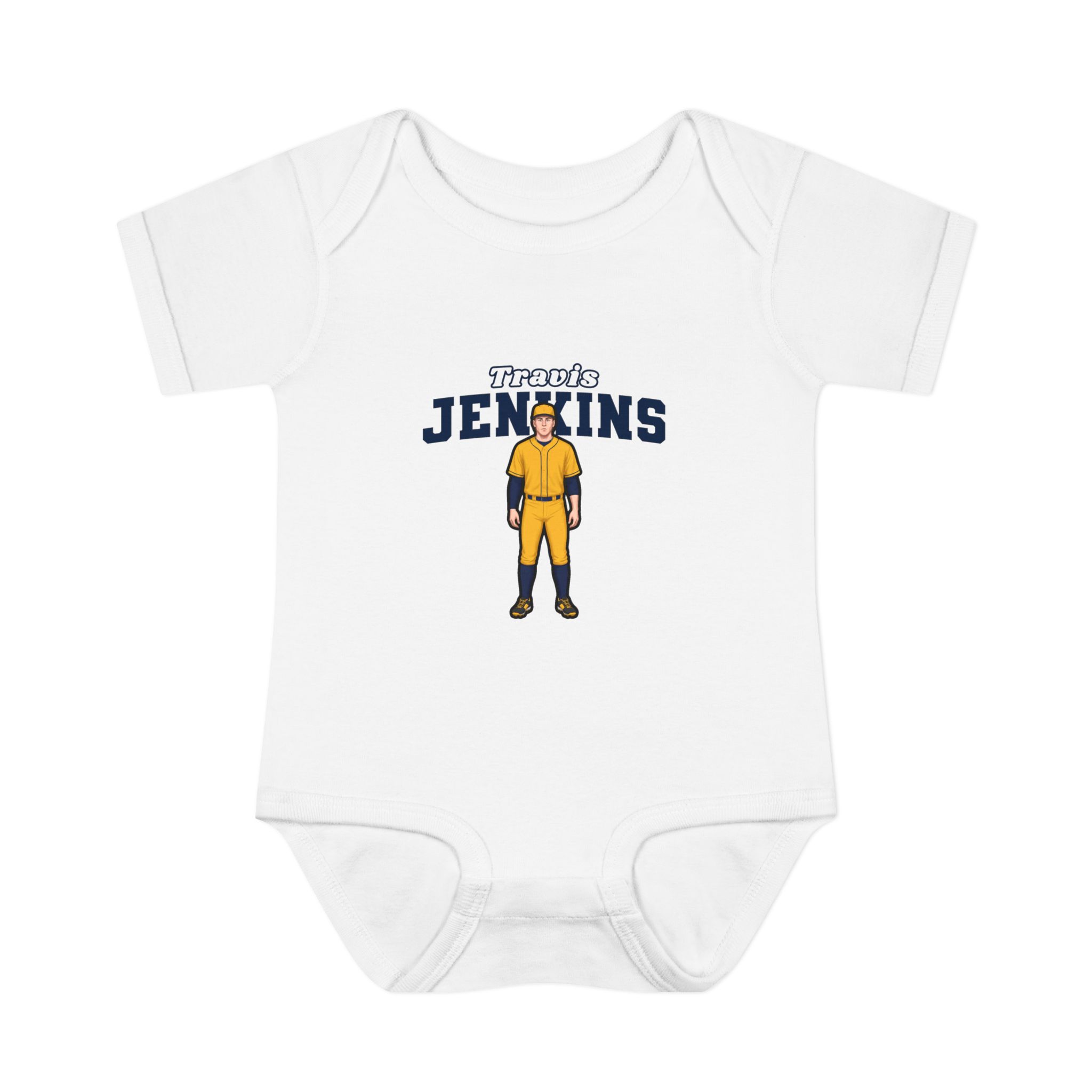 Baby Onesie — character_name_arch in White