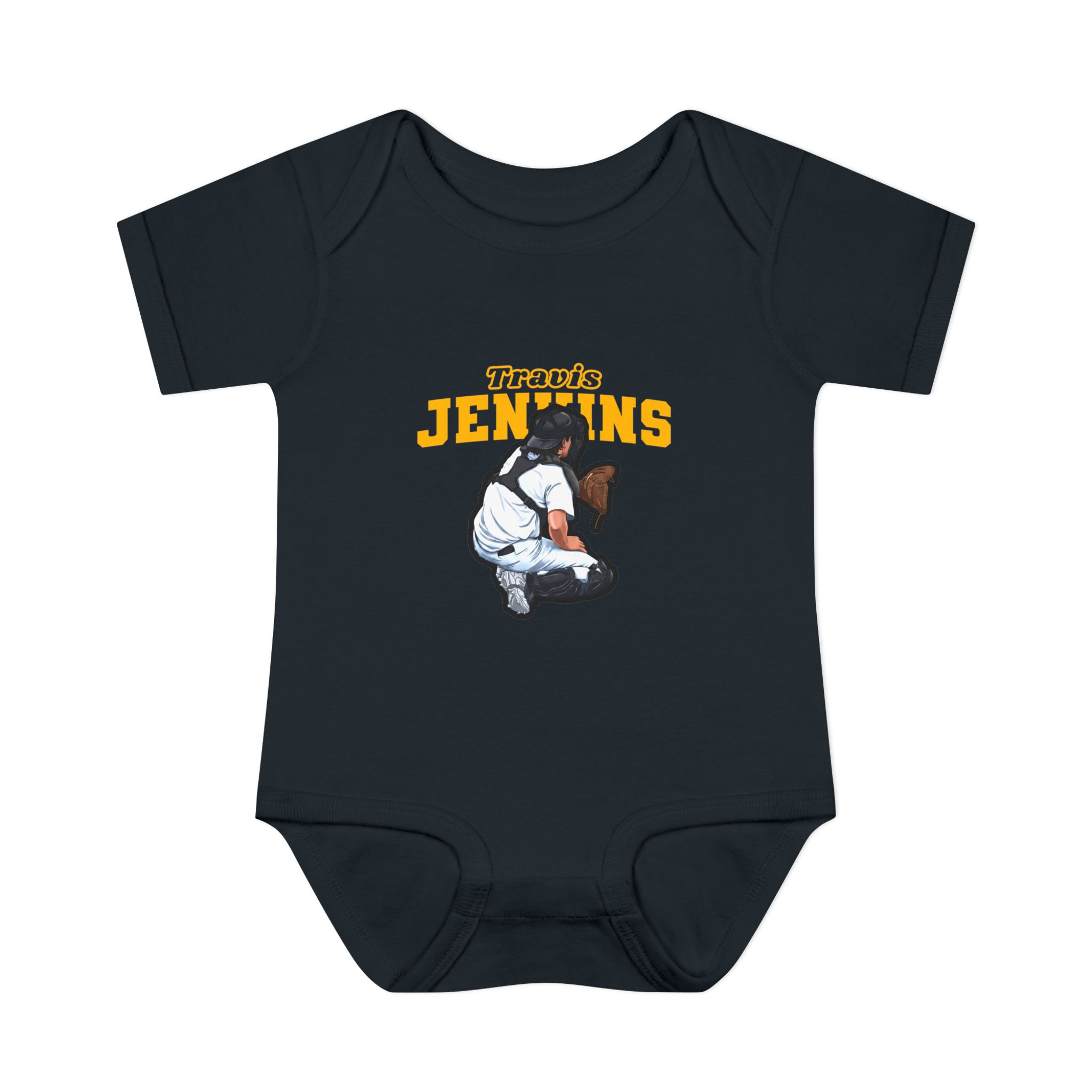 Baby Onesie — character_name_arch in Black