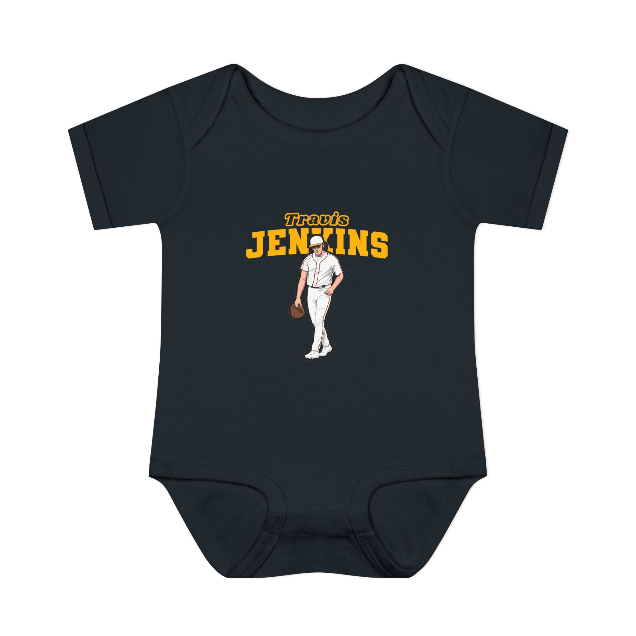 Baby Onesie — character_name_arch in Black