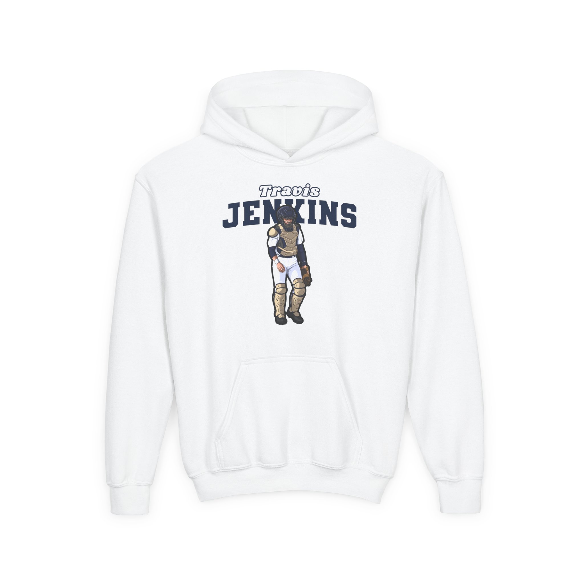 Youth Hoodie — character_name_arch in White