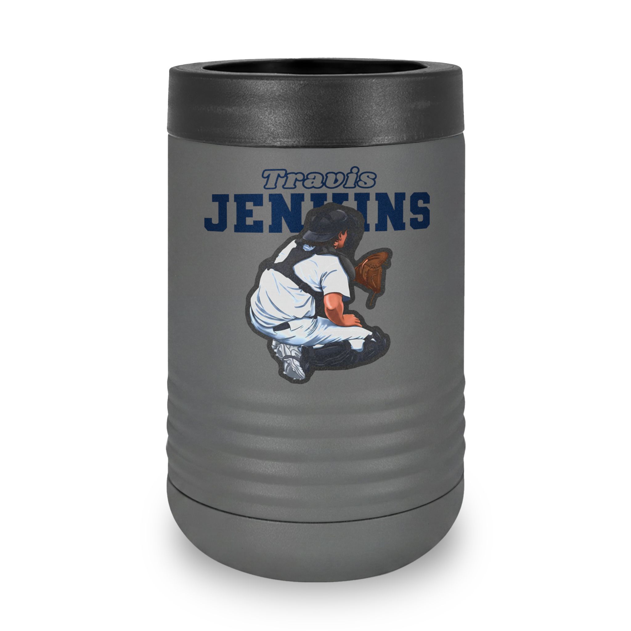 Stainless Can Cooler — character_name_arch in Grey