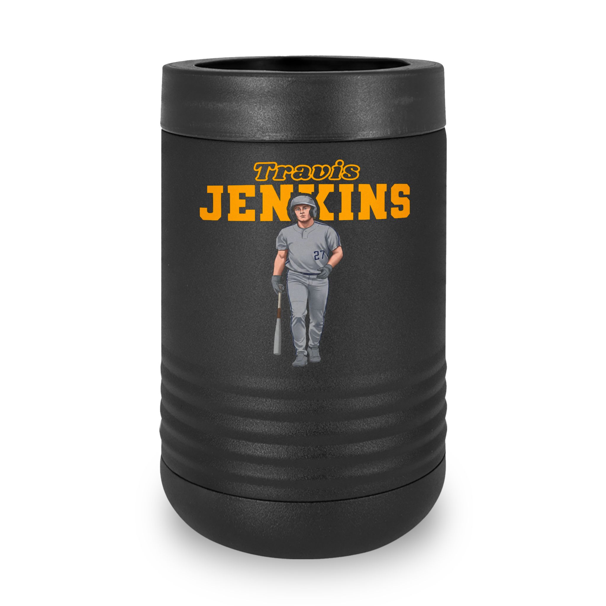 Stainless Can Cooler — character_name_arch in Black