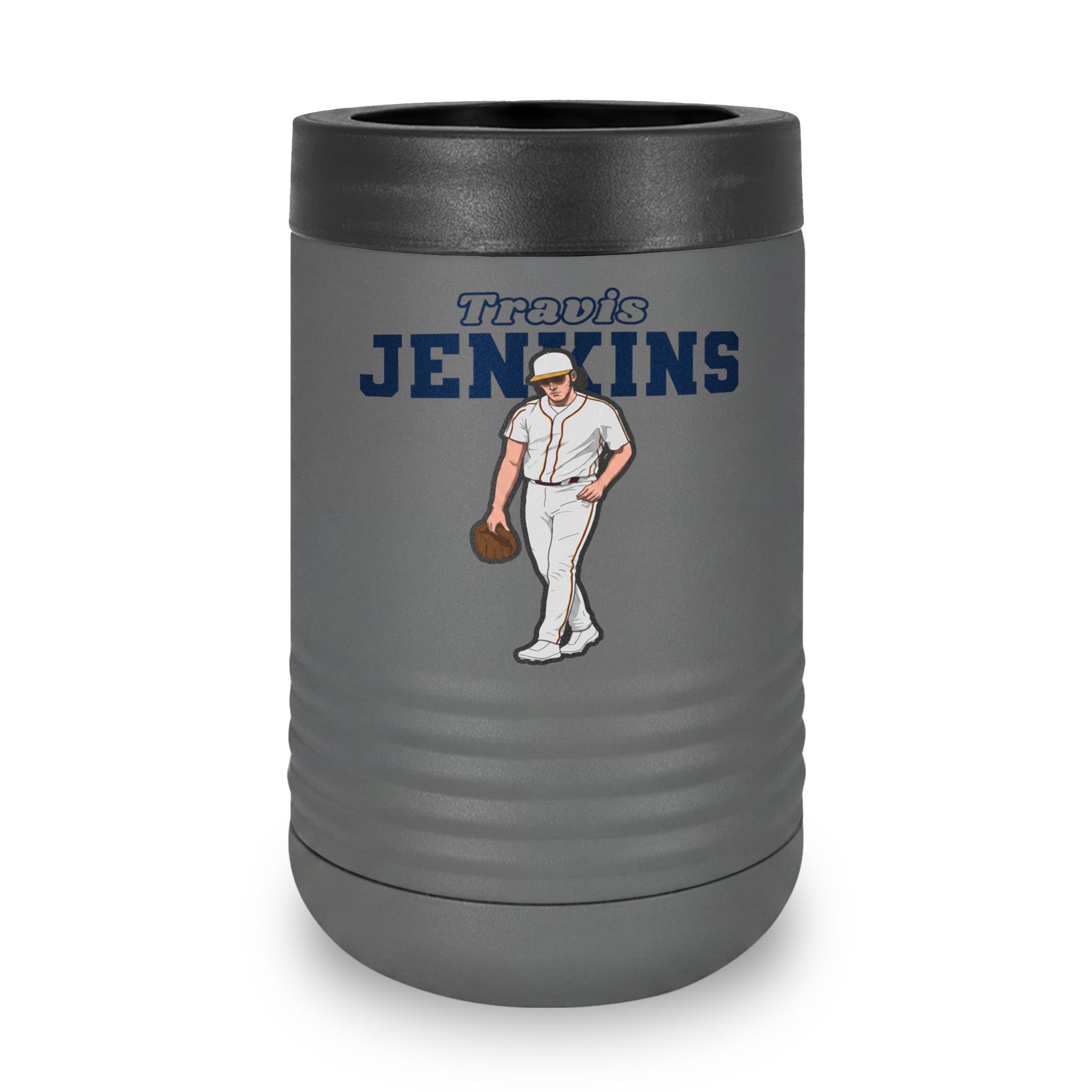 Stainless Can Cooler — character_name_arch in Grey