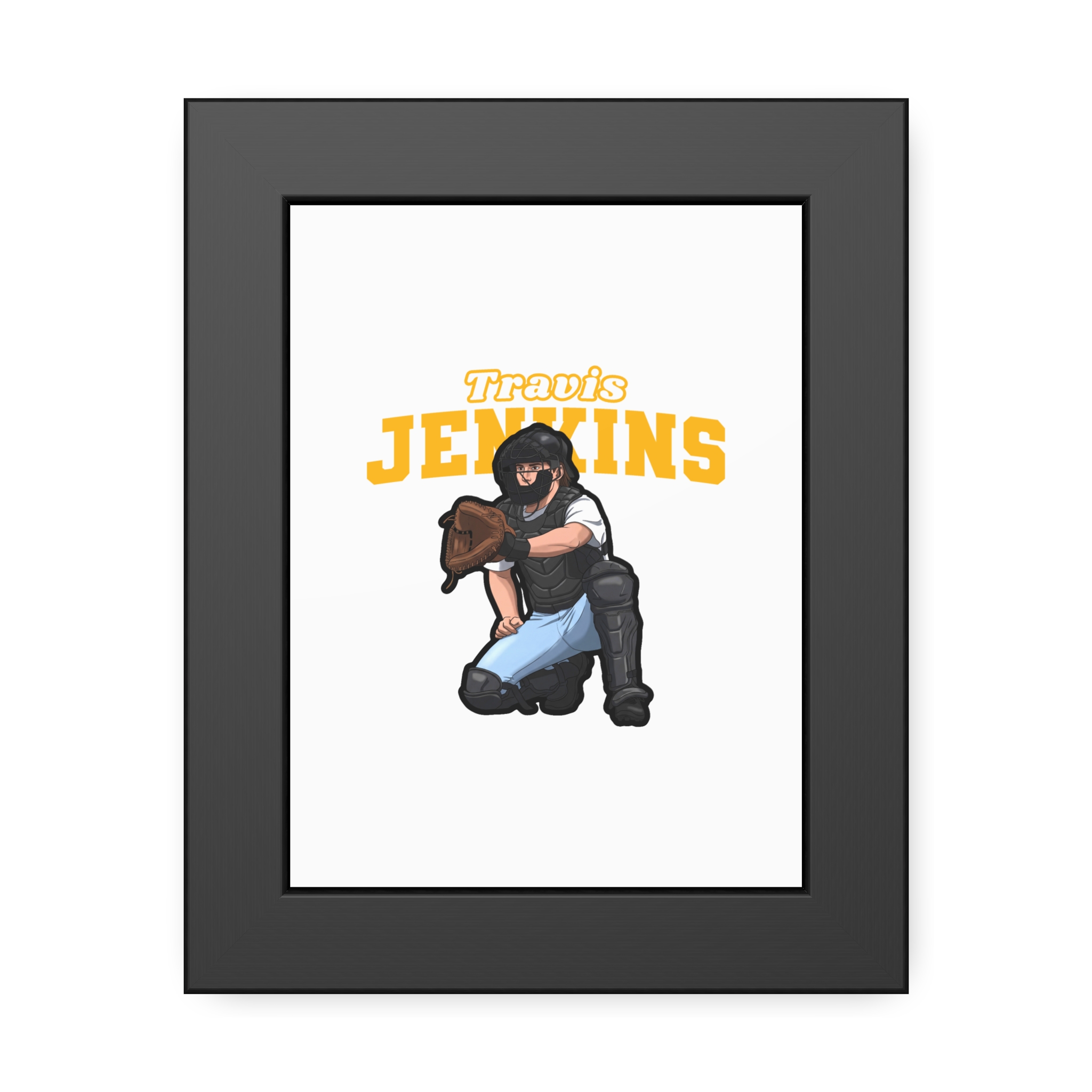 Framed Poster — character_name_arch in Black
