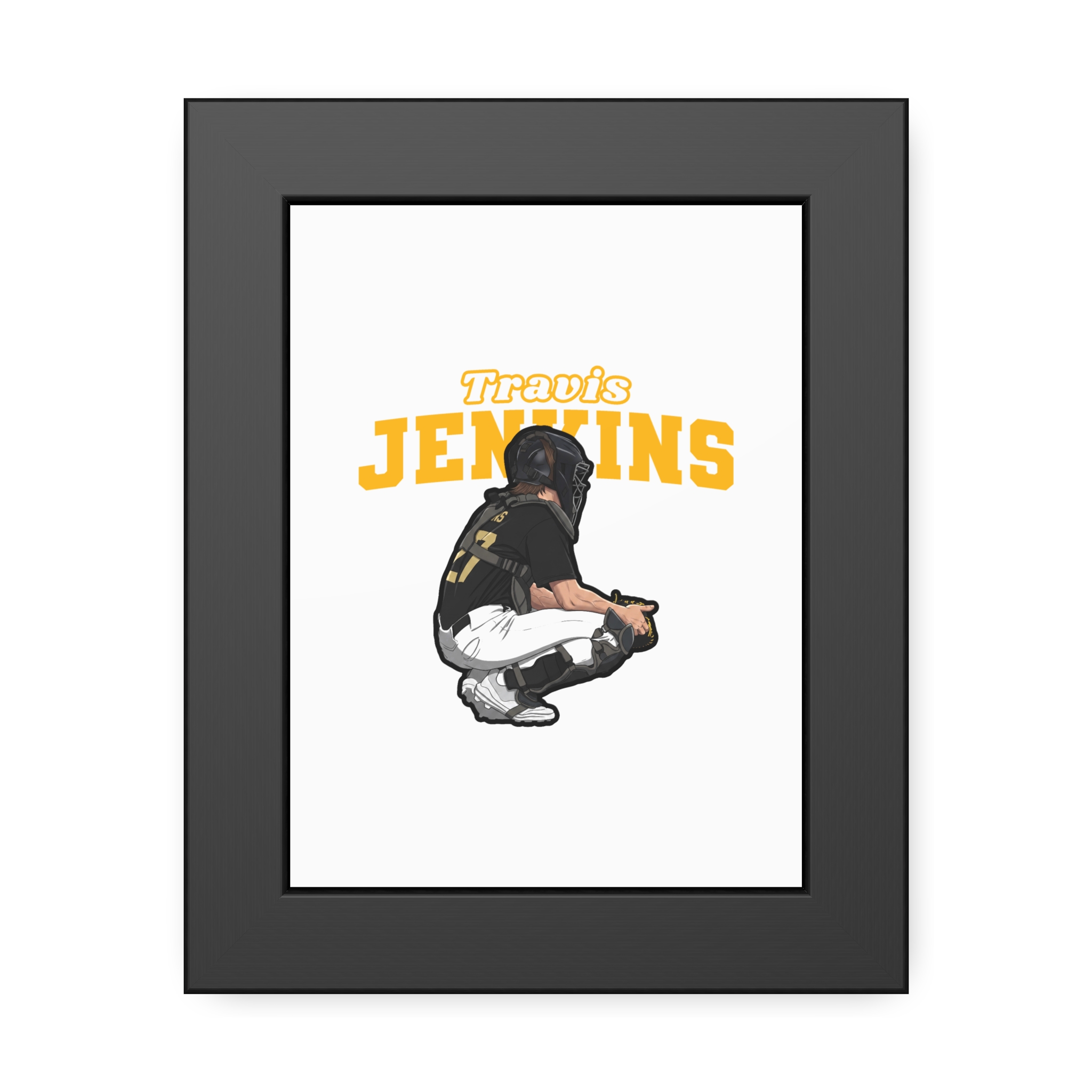 Framed Poster — character_name_arch in Black