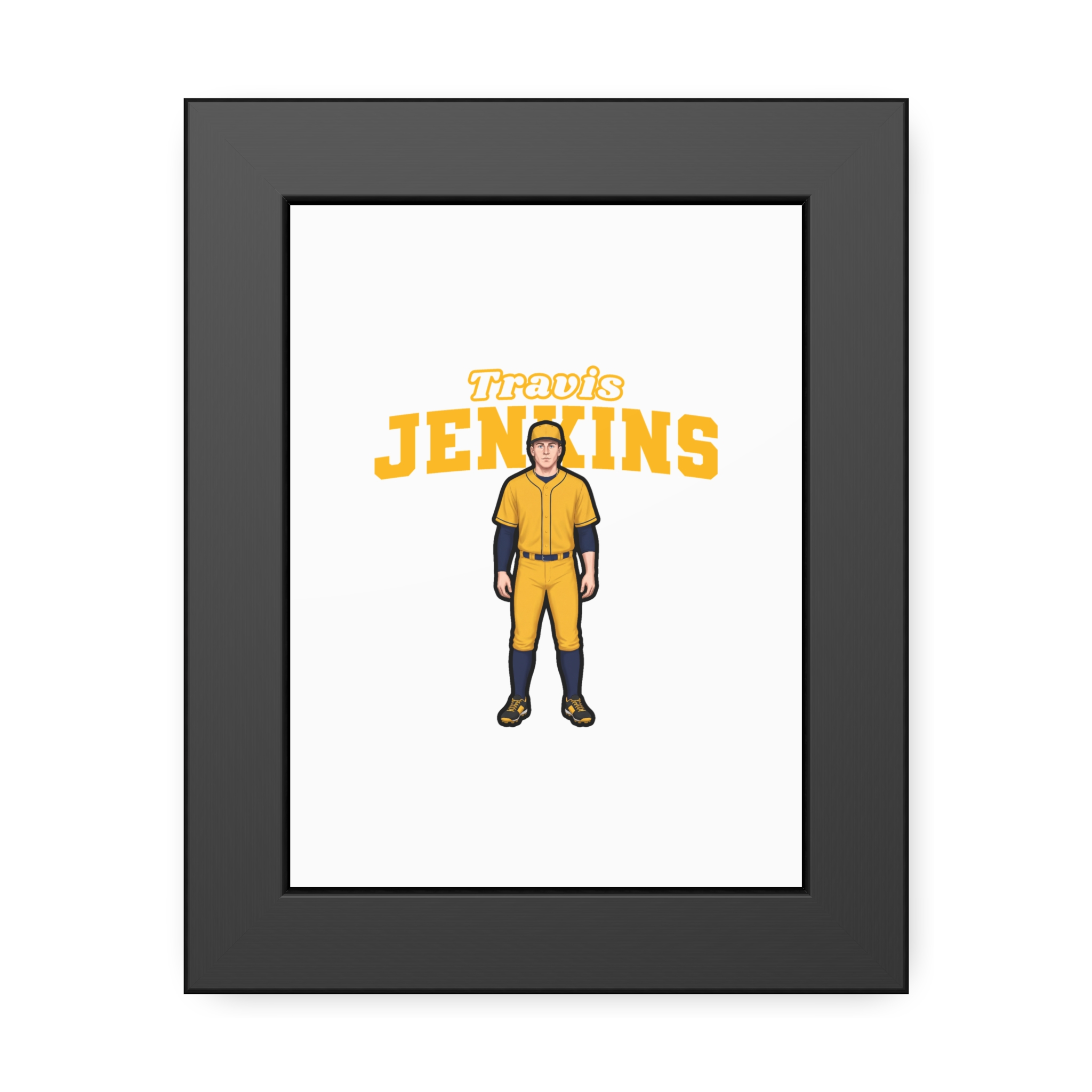 Framed Poster — character_name_arch in Black