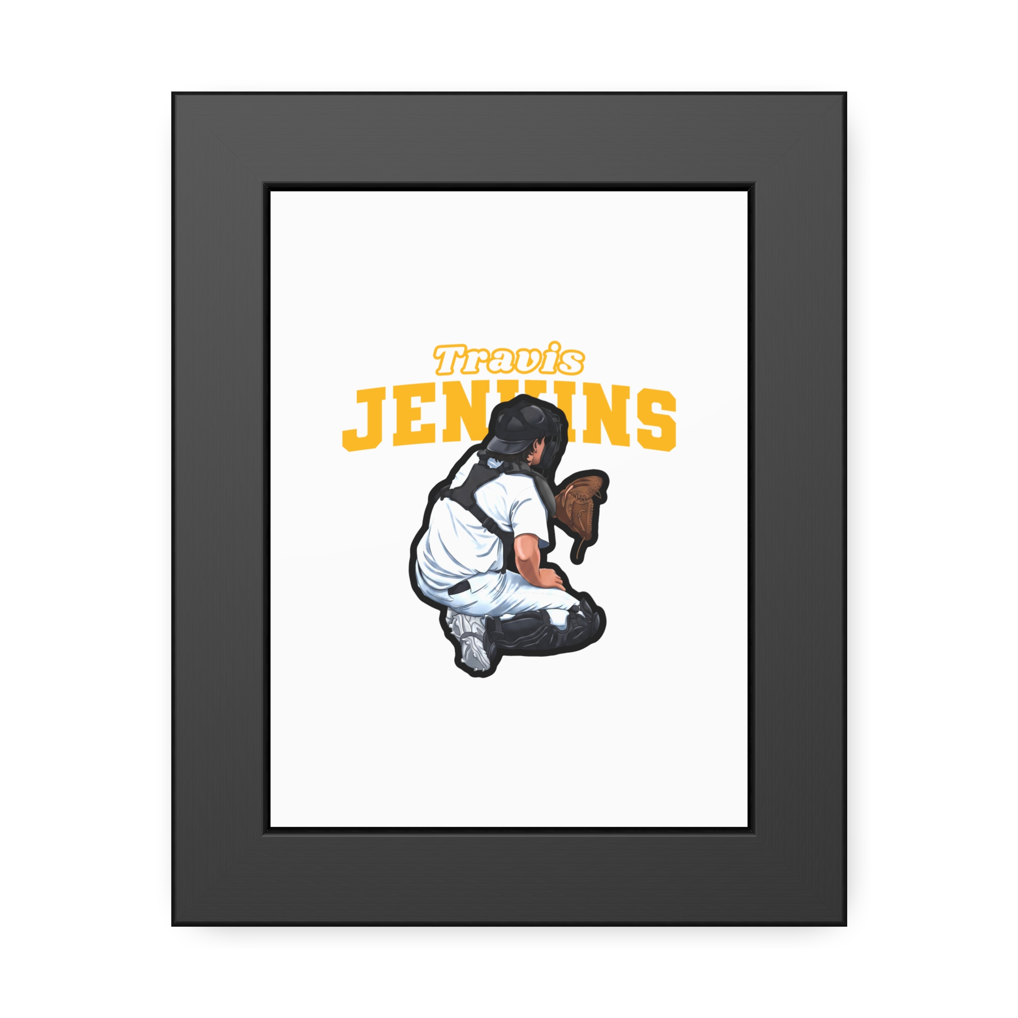 Framed Poster — character_name_arch in Black