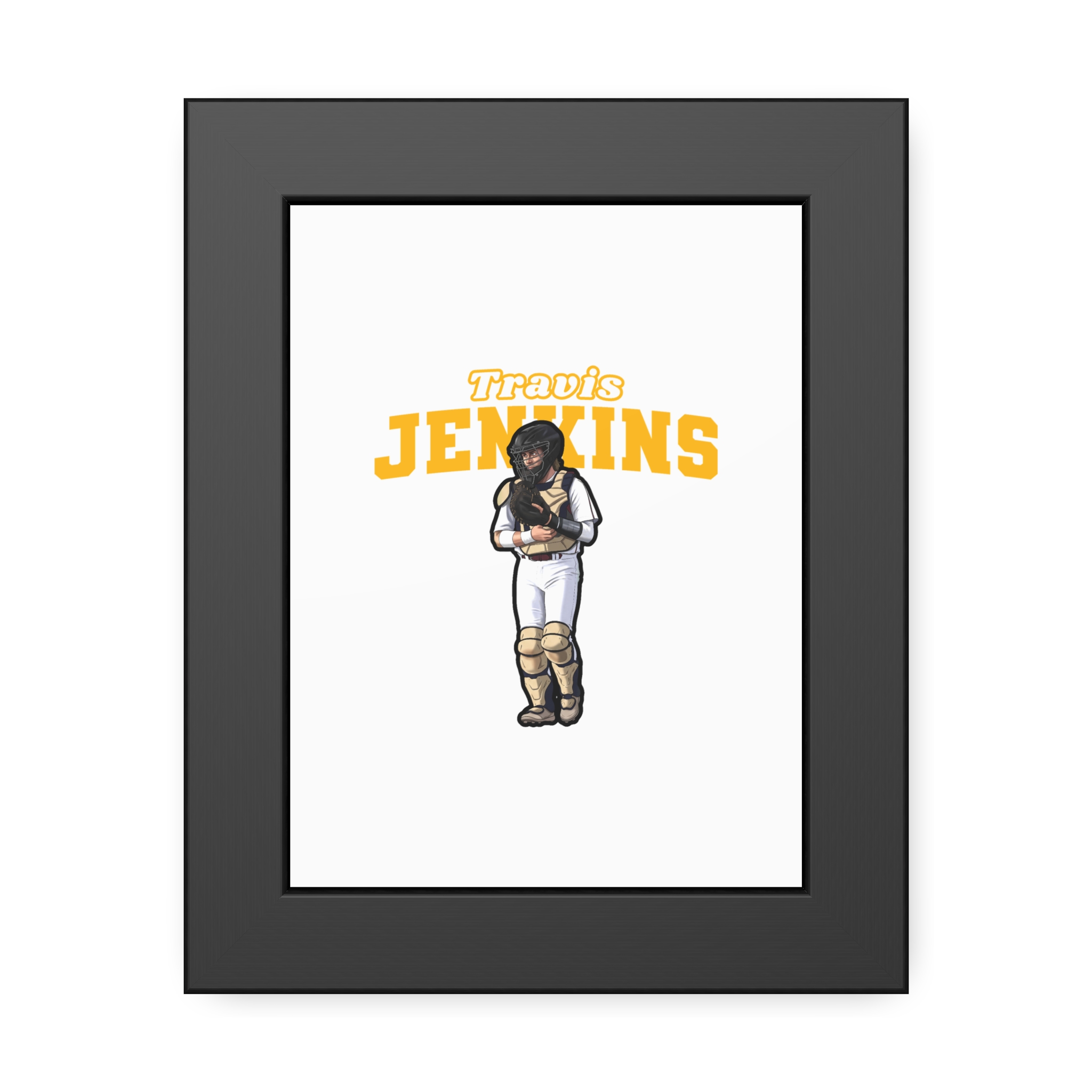 Framed Poster — character_name_arch in Black