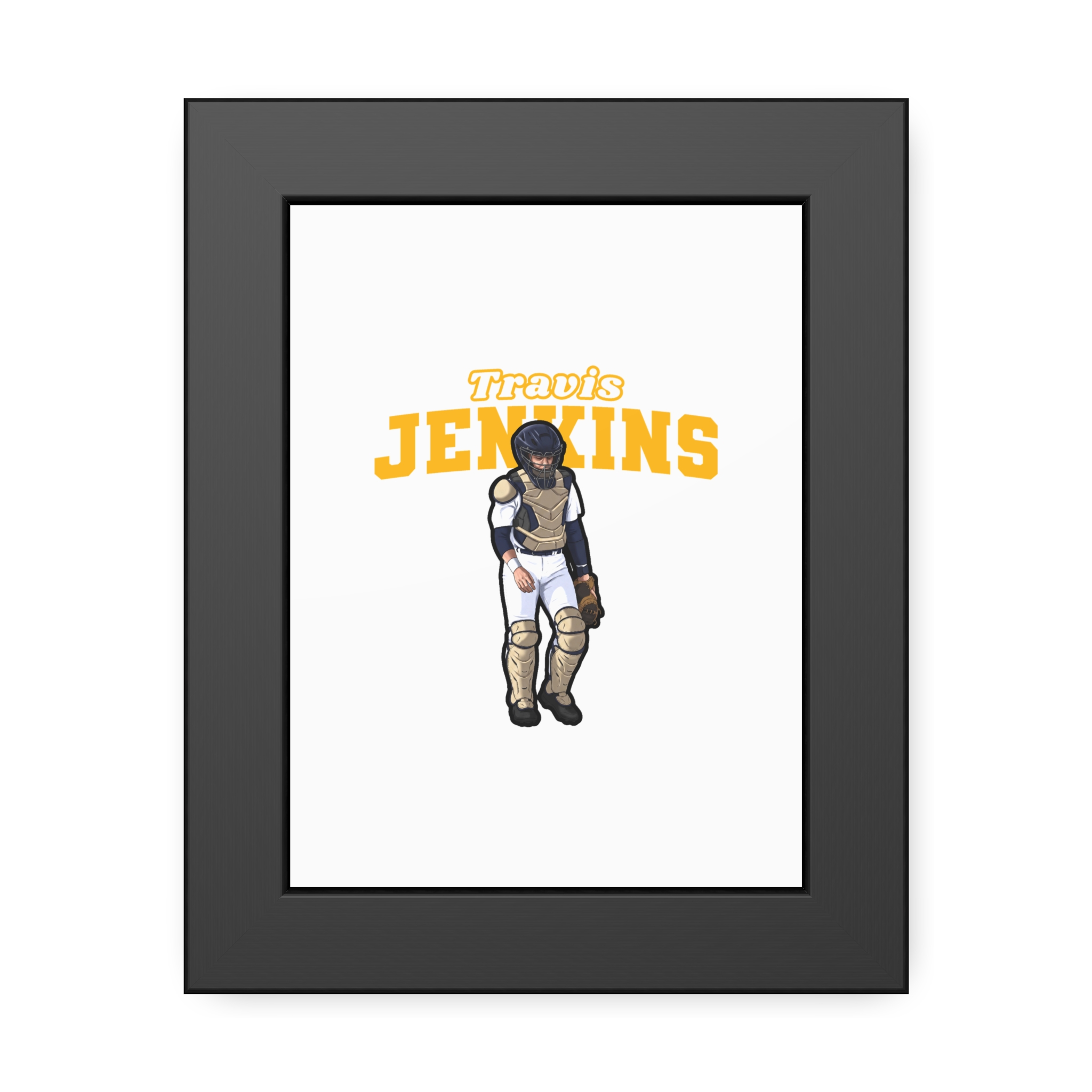 Framed Poster — character_name_arch in Black