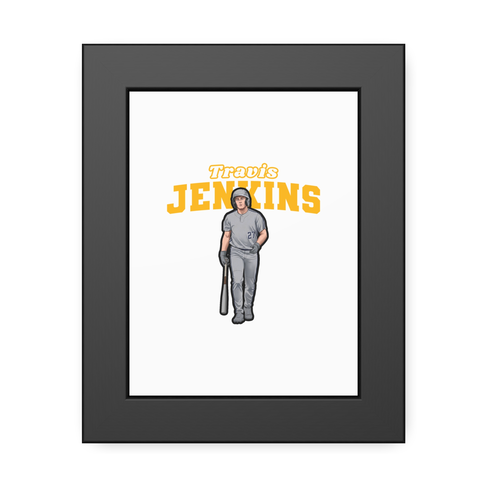 Framed Poster — character_name_arch in Black