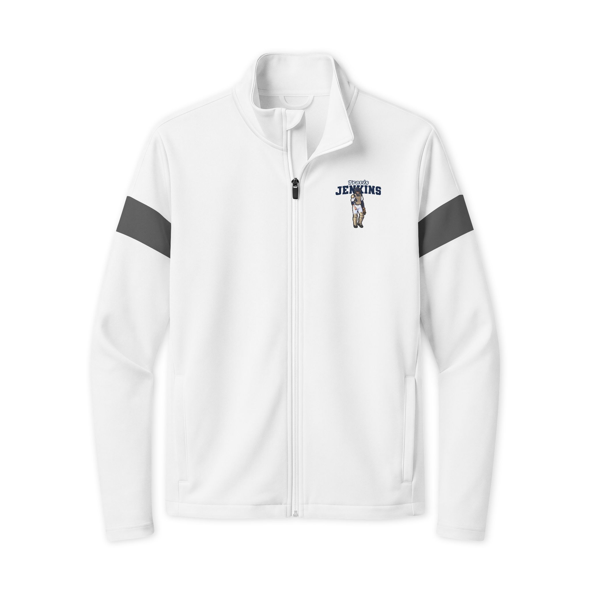 Travel Full-Zip Jacket — character_name_arch in White/ Iron Grey