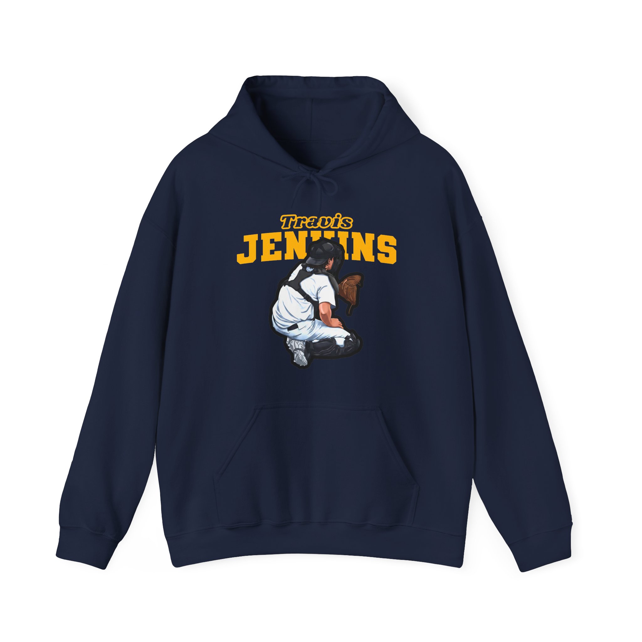 Hoodie — character_name_arch in Navy