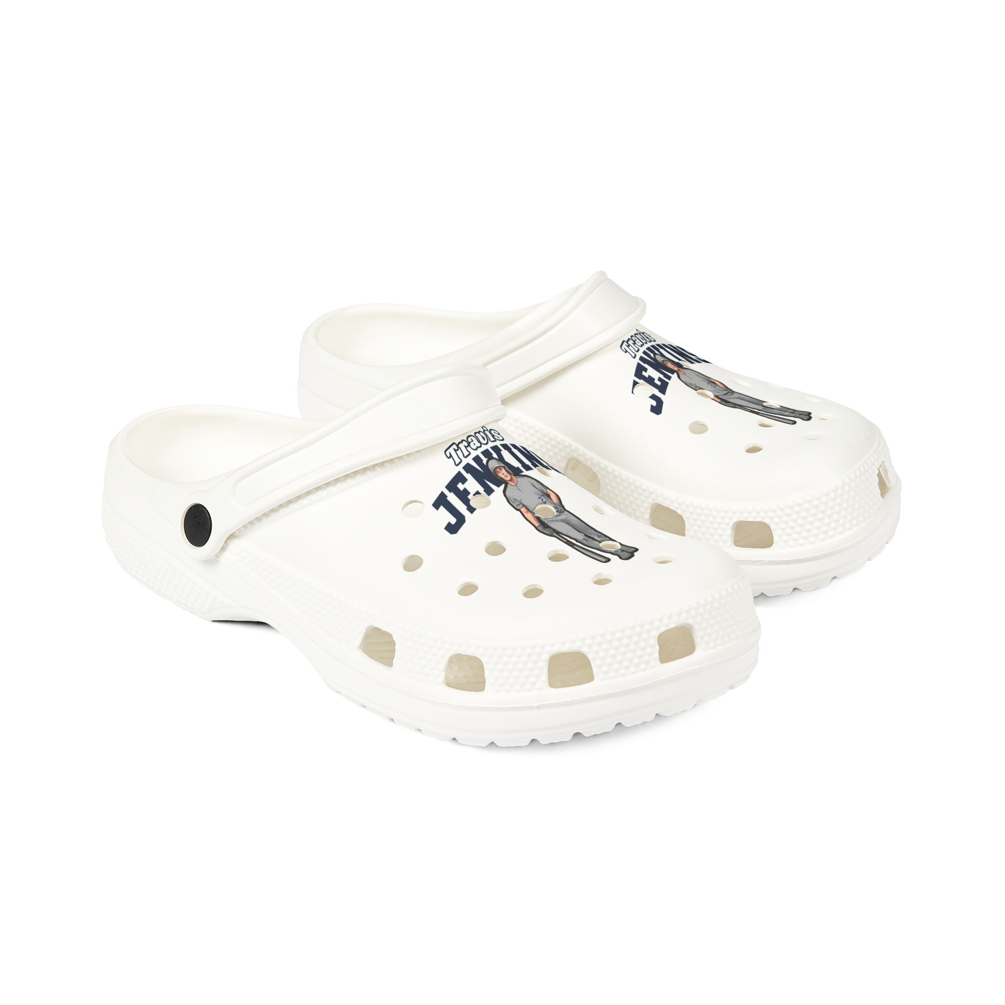 Rubber Clogs — character_name_arch in White