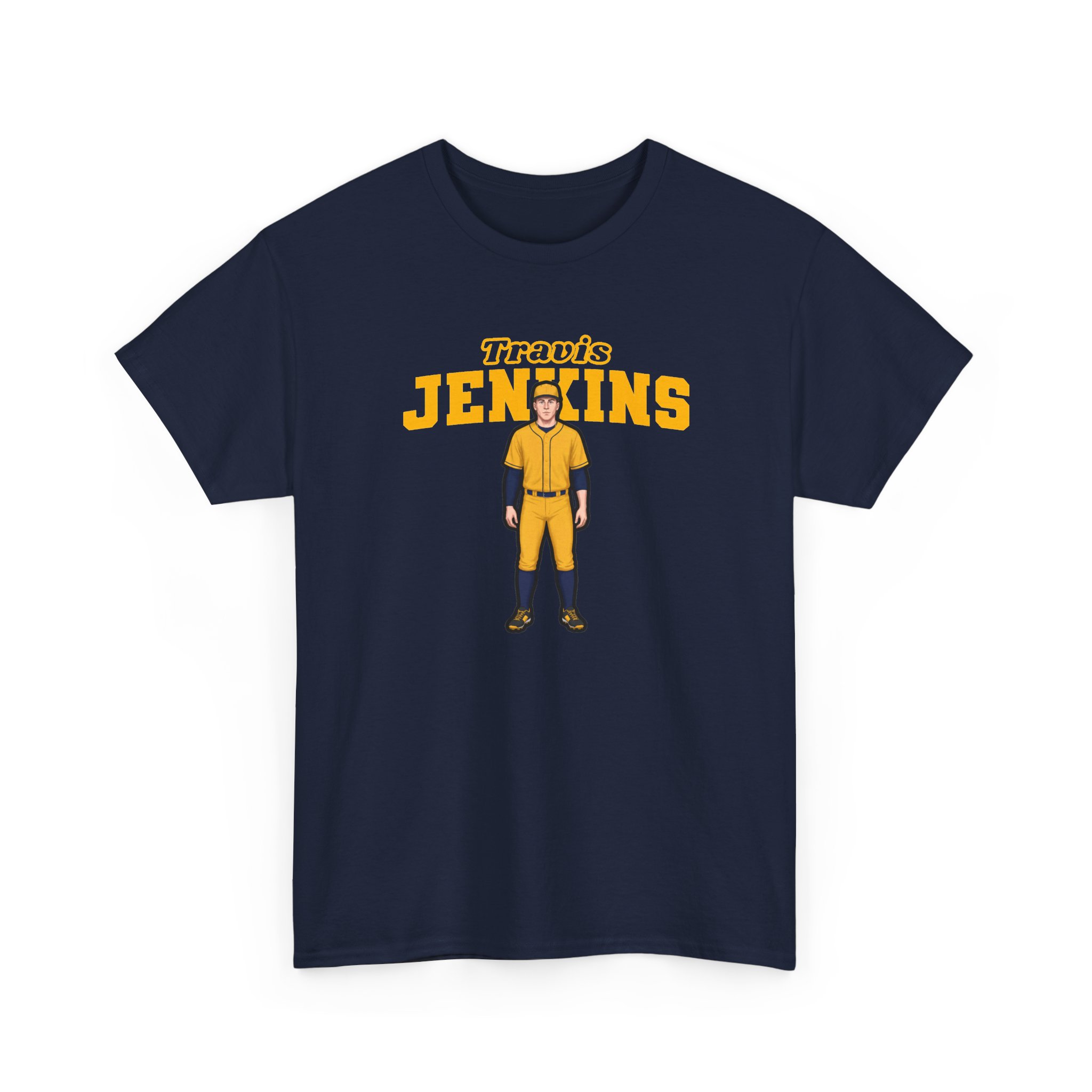 Tee — character_name_arch in Navy