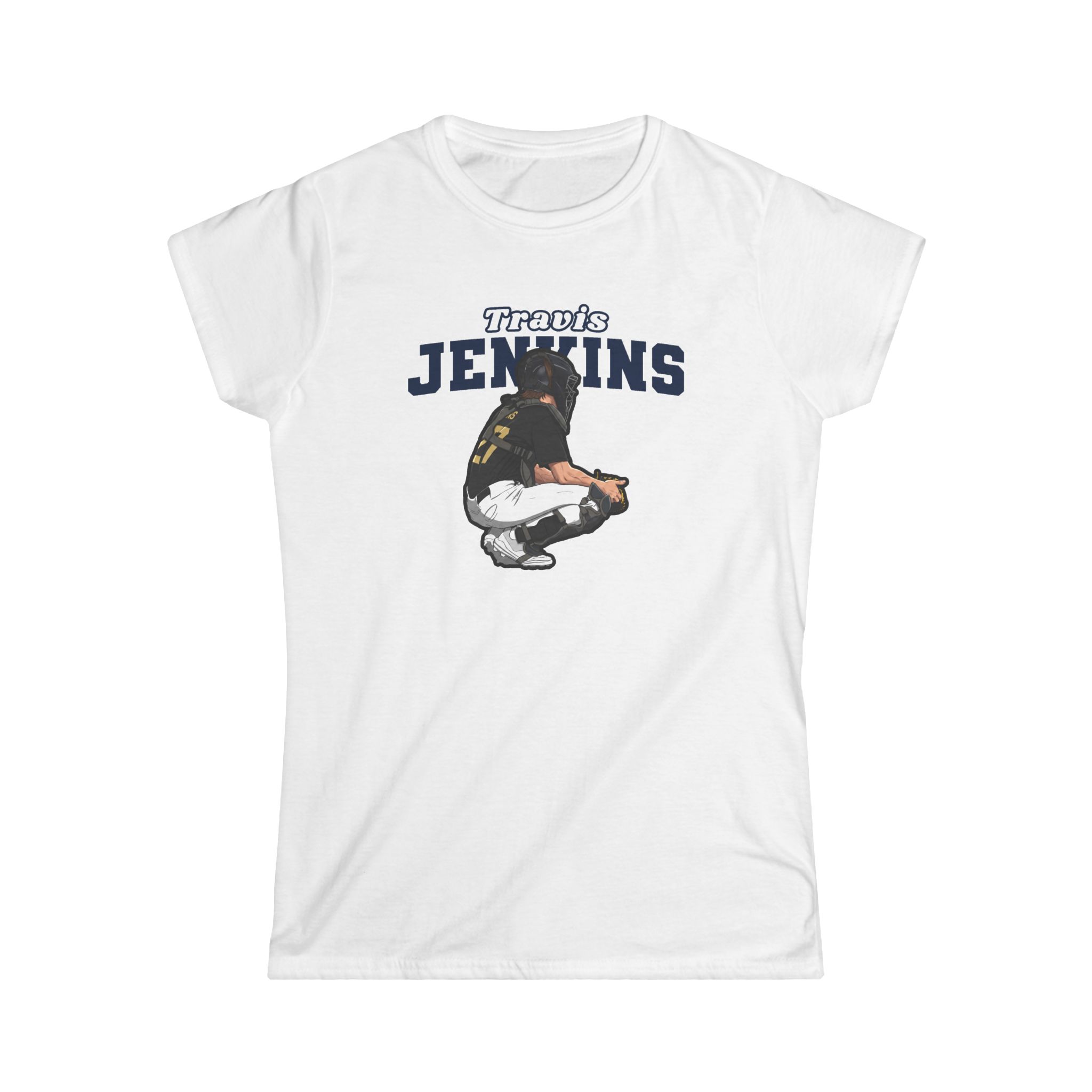 Women's Softstyle Tee — character_name_arch in White