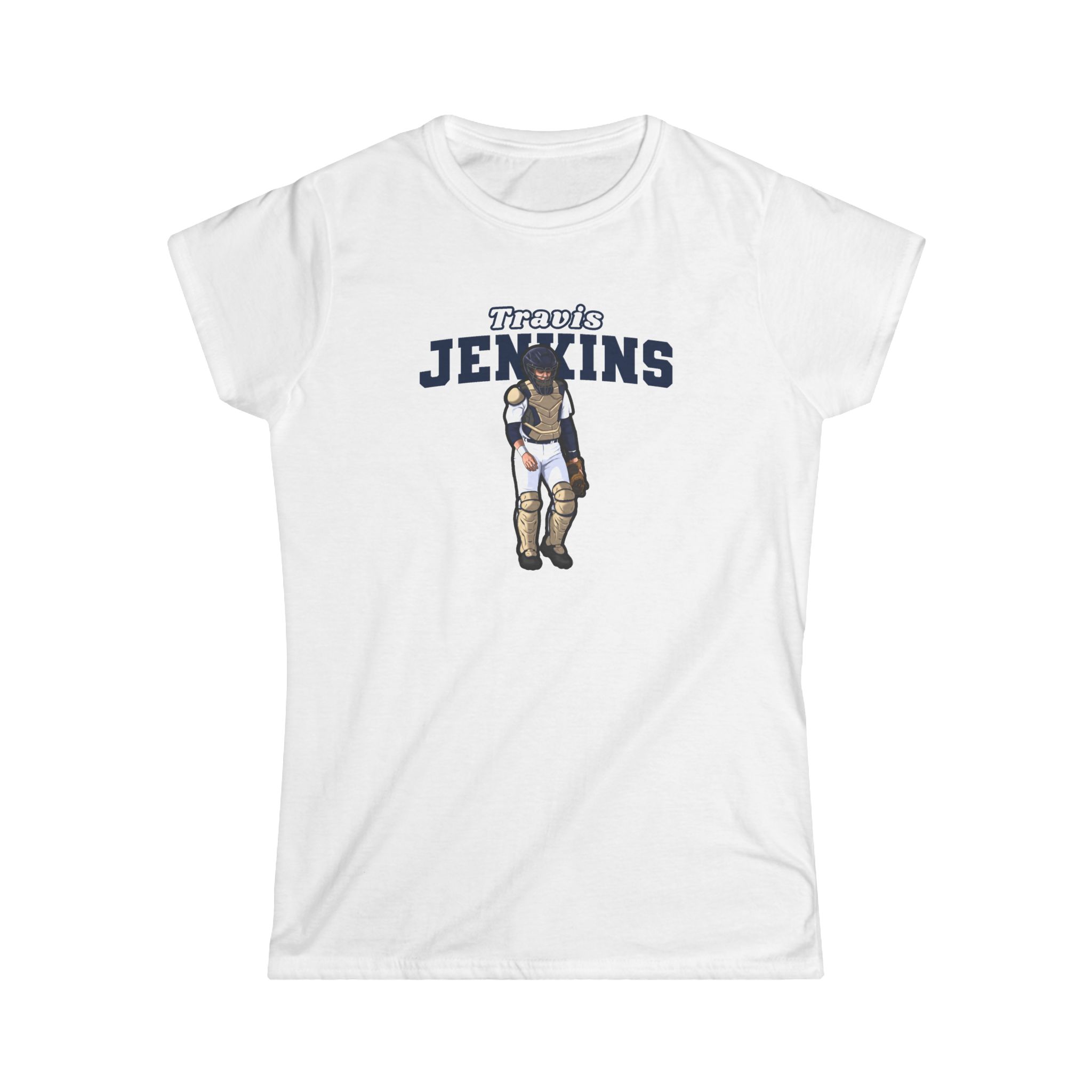 Women's Softstyle Tee — character_name_arch in White