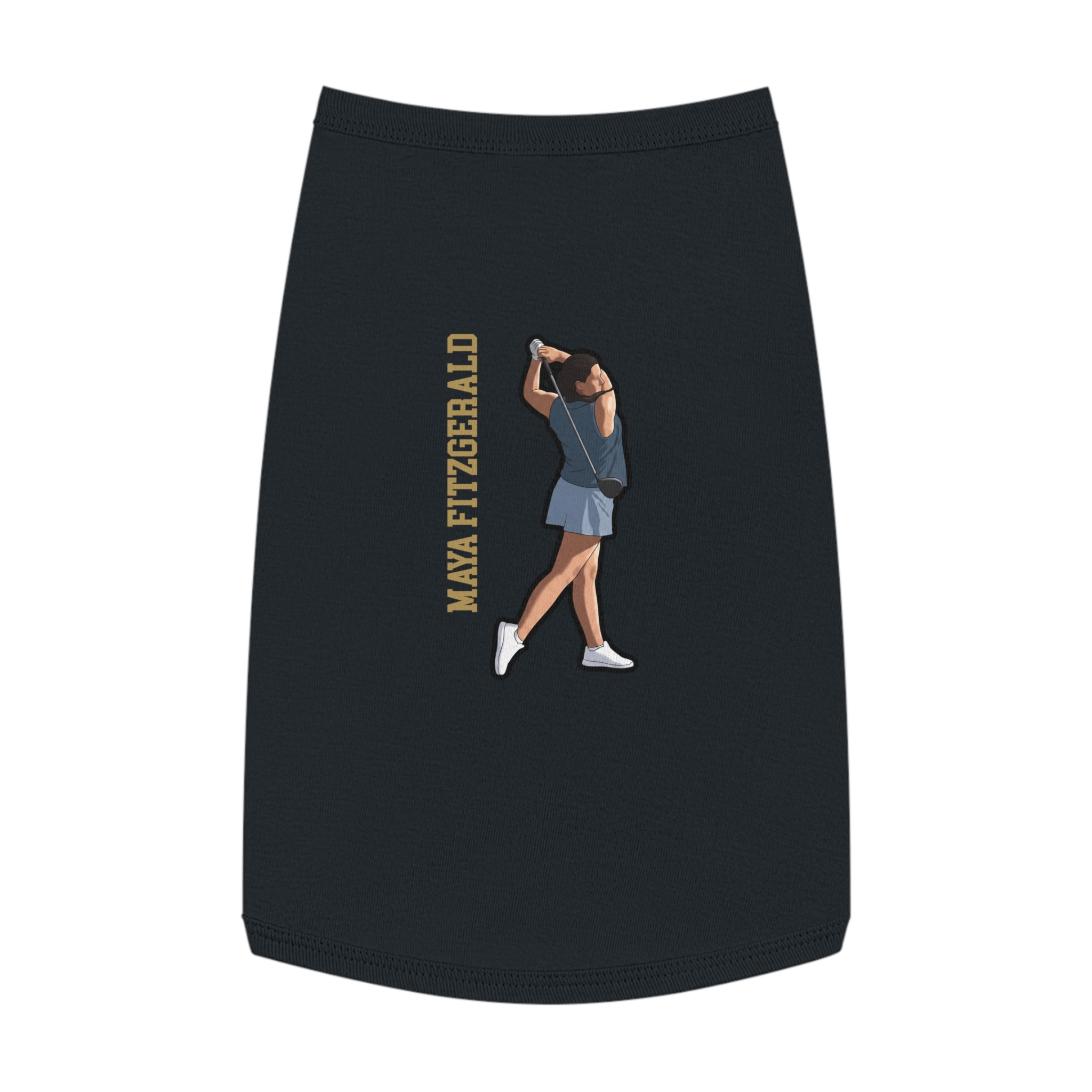 Pet Tank Top — character_name_vertical in Black