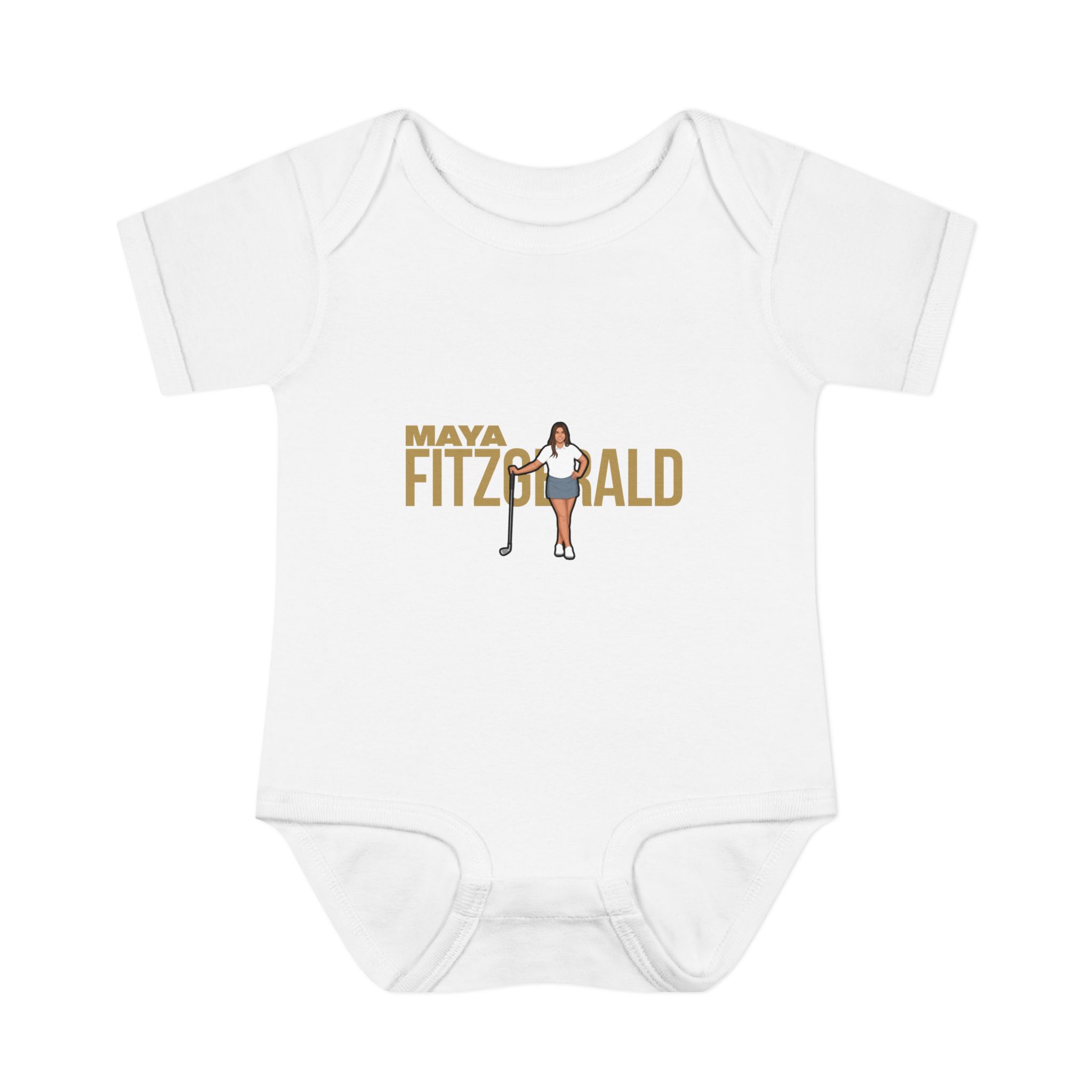 Baby Onesie — character_player_name in White