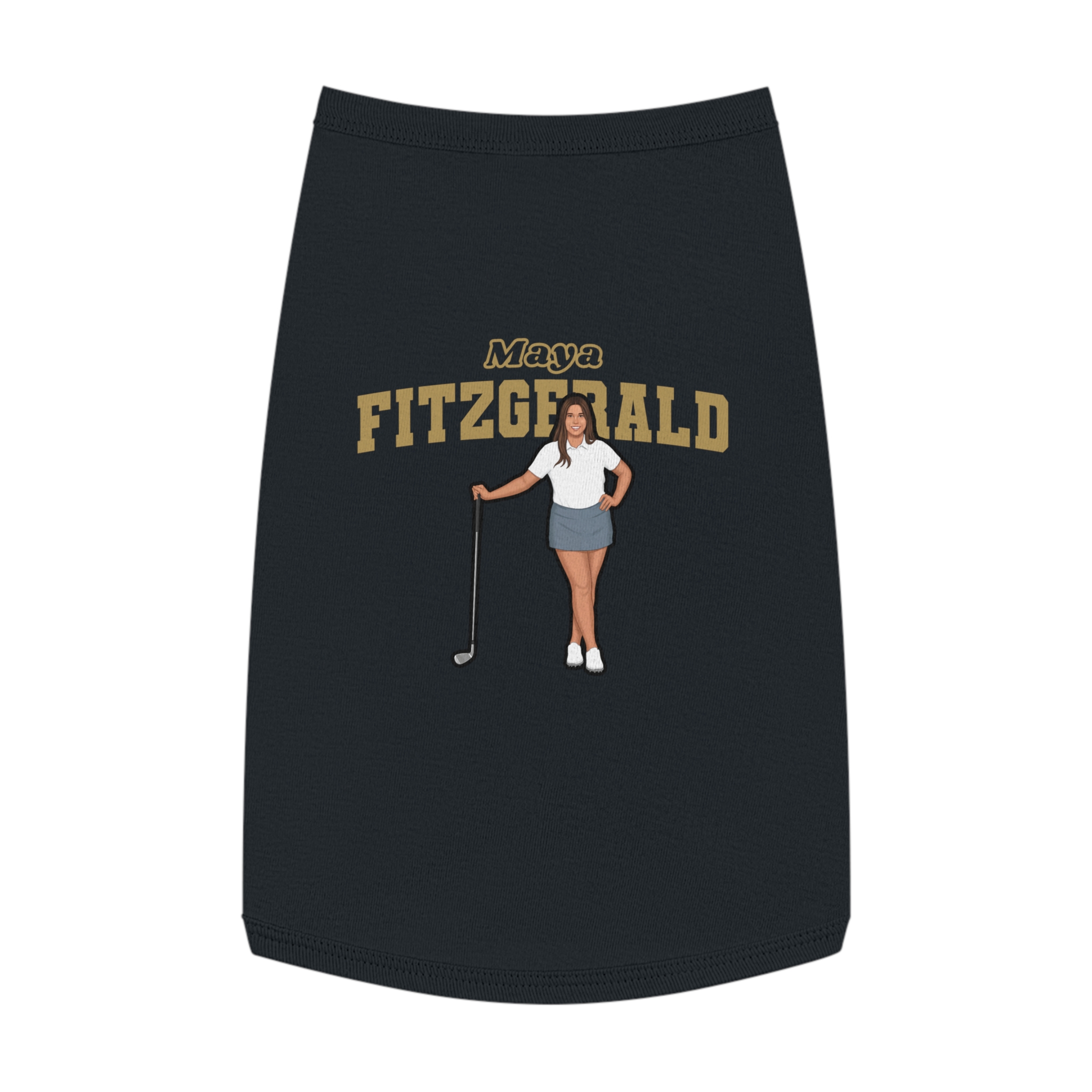 Pet Tank Top — character_name_arch in Black