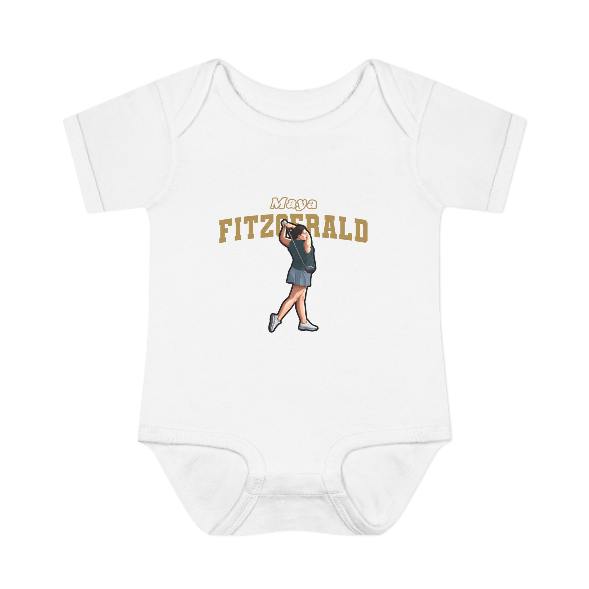 Baby Onesie — character_name_arch in White