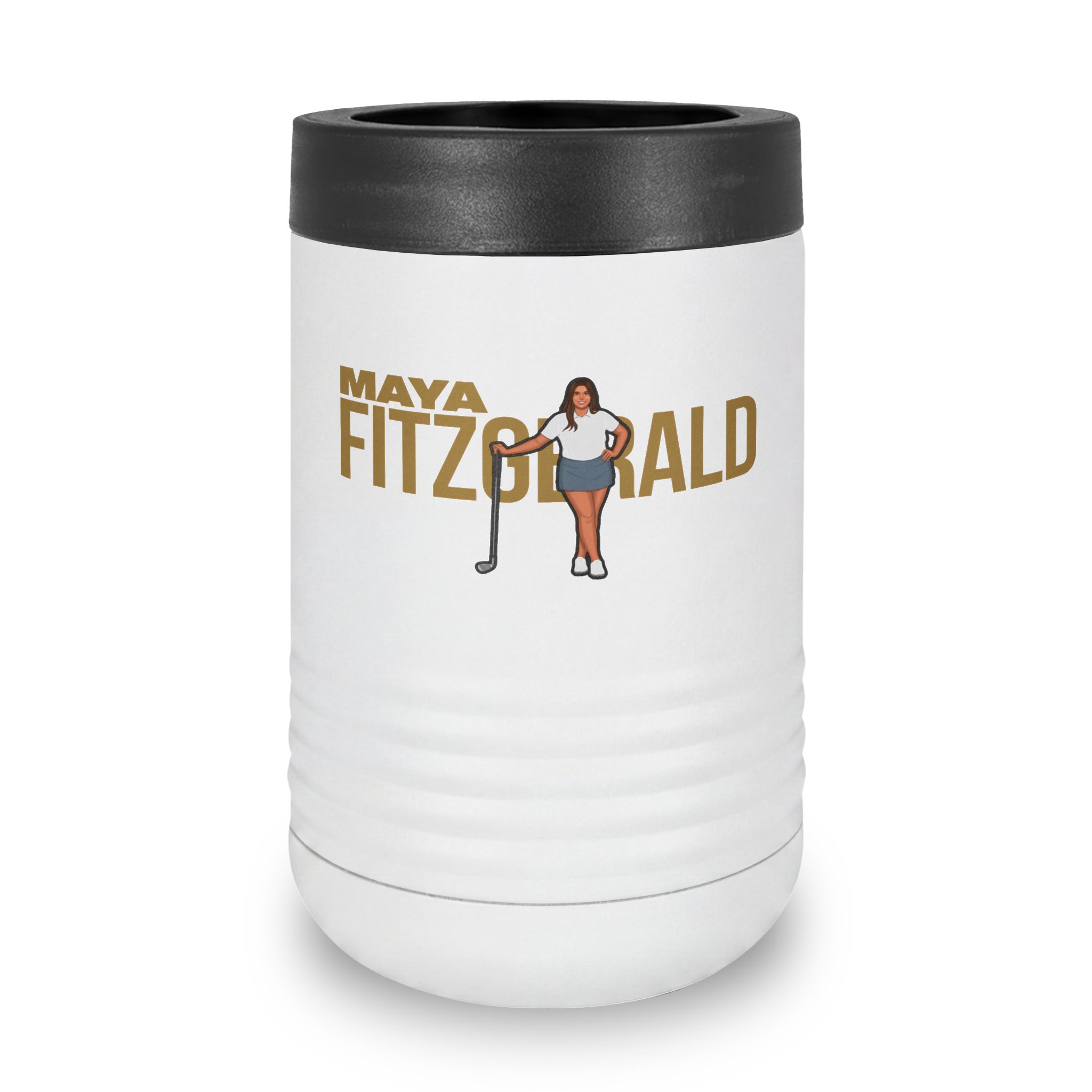 Stainless Can Cooler — character_player_name in White