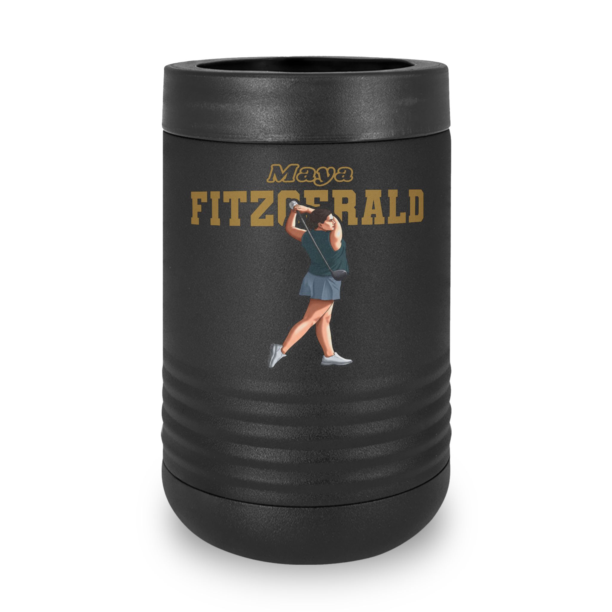 Stainless Can Cooler — character_name_arch in Black