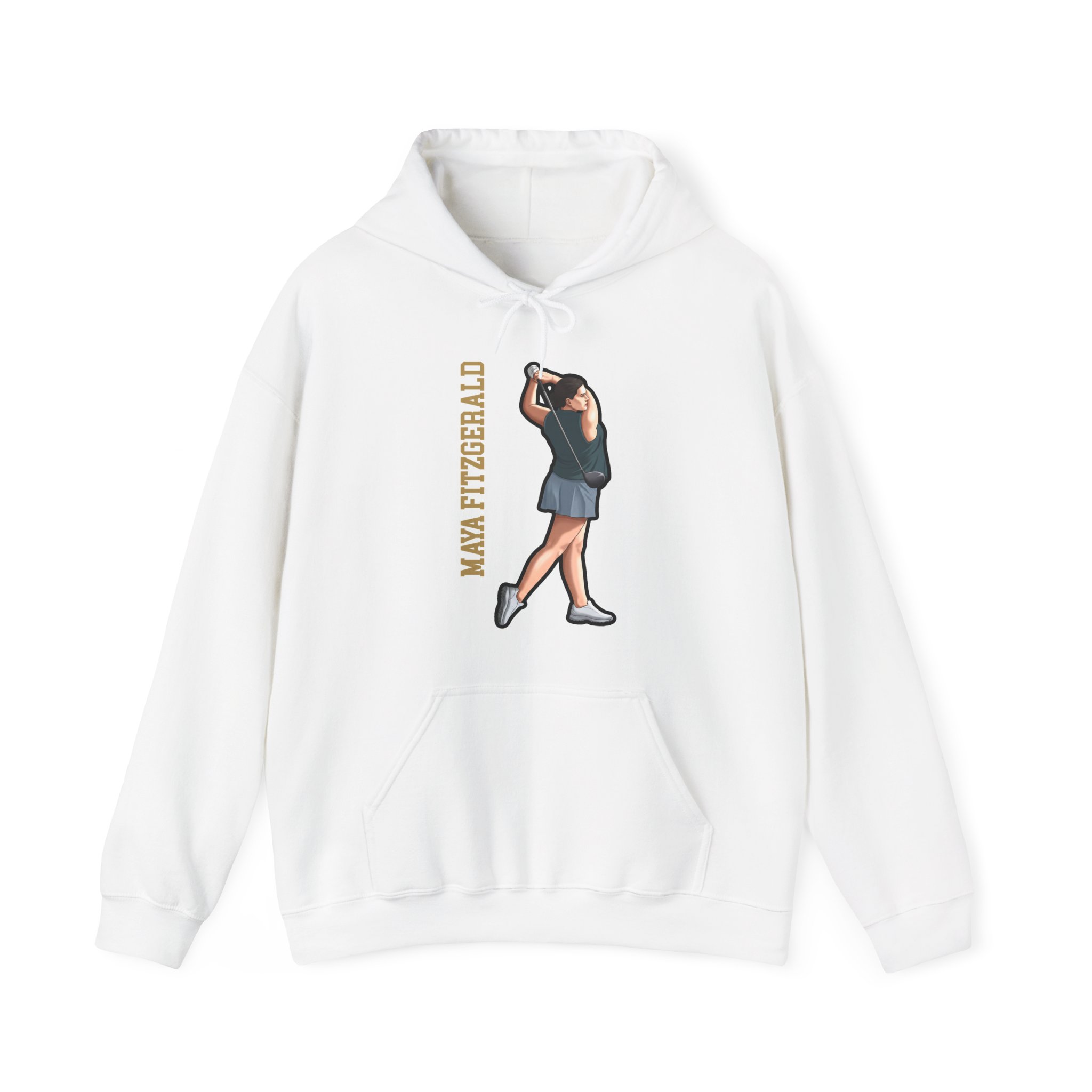 Hoodie — character_name_vertical in White