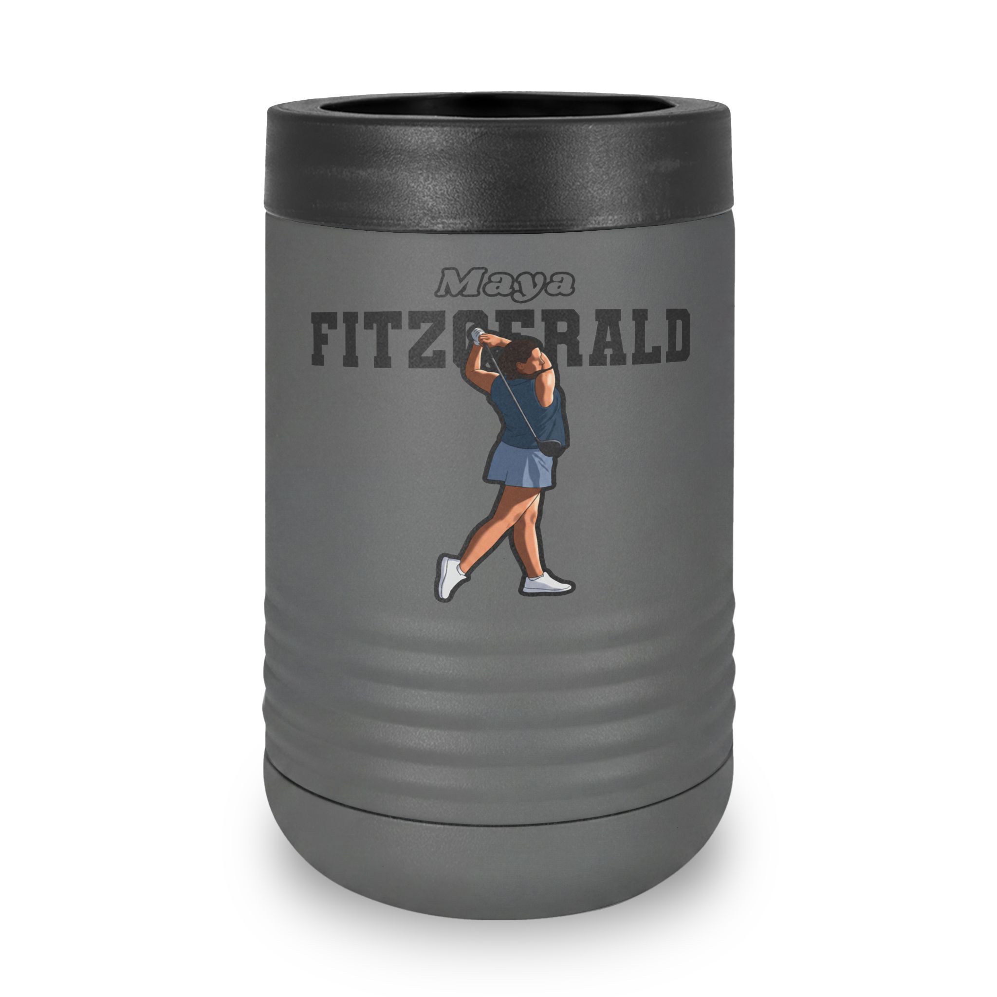 Stainless Can Cooler — character_name_arch in Grey