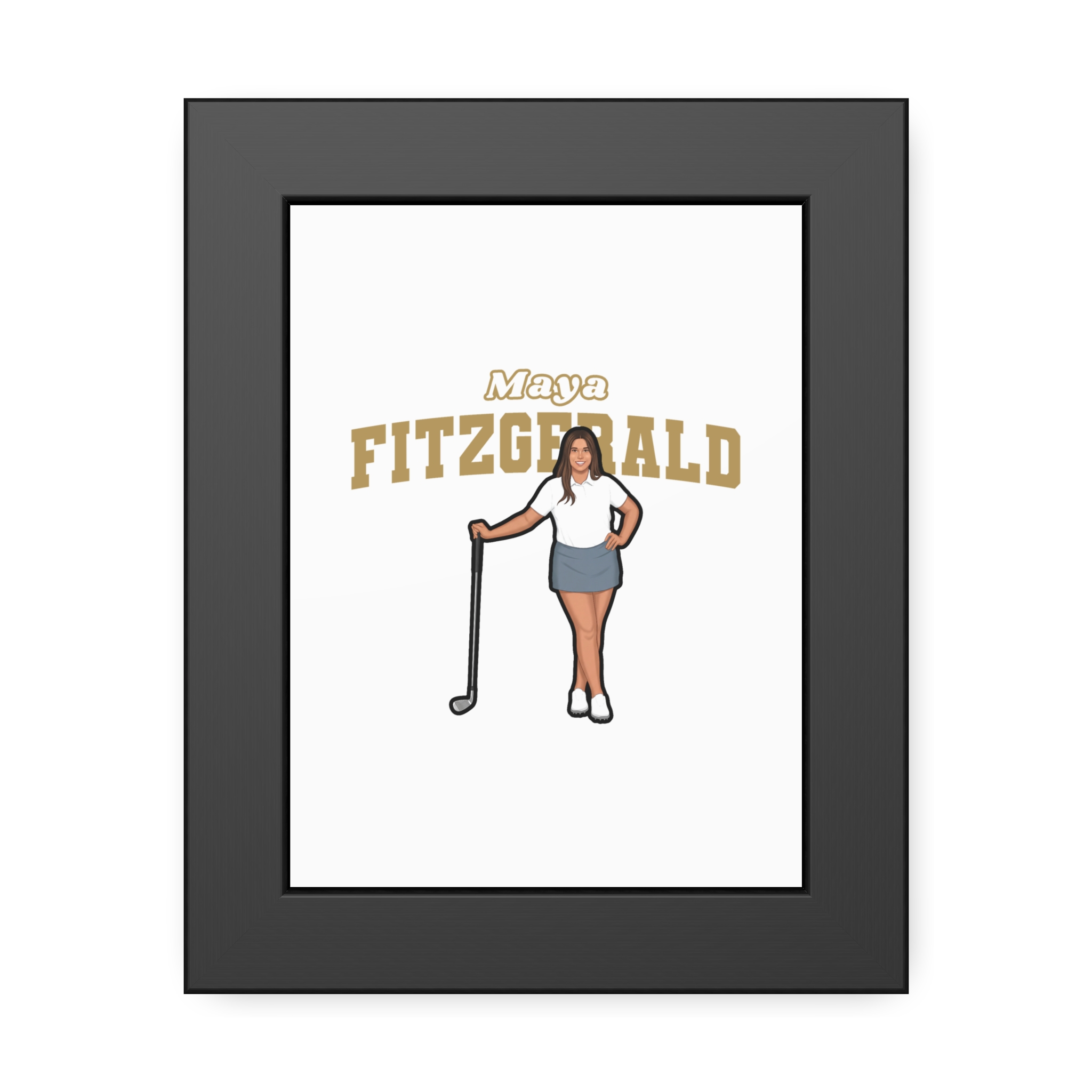 Framed Poster — character_name_arch in Black