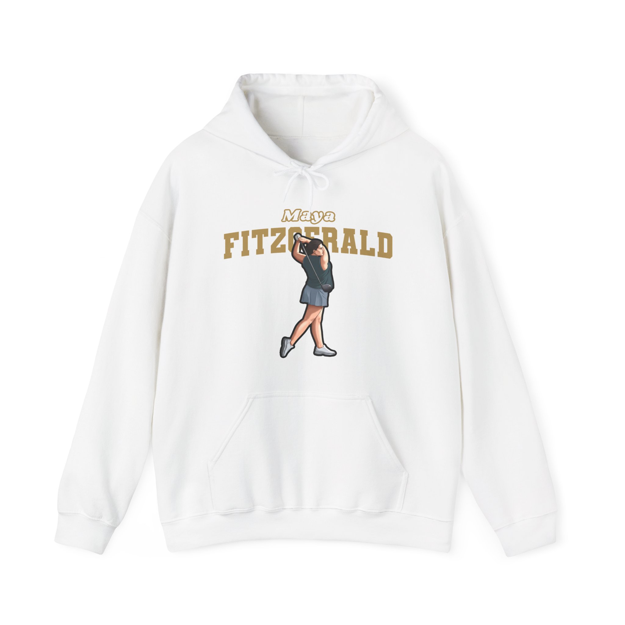 Hoodie — character_name_arch in White