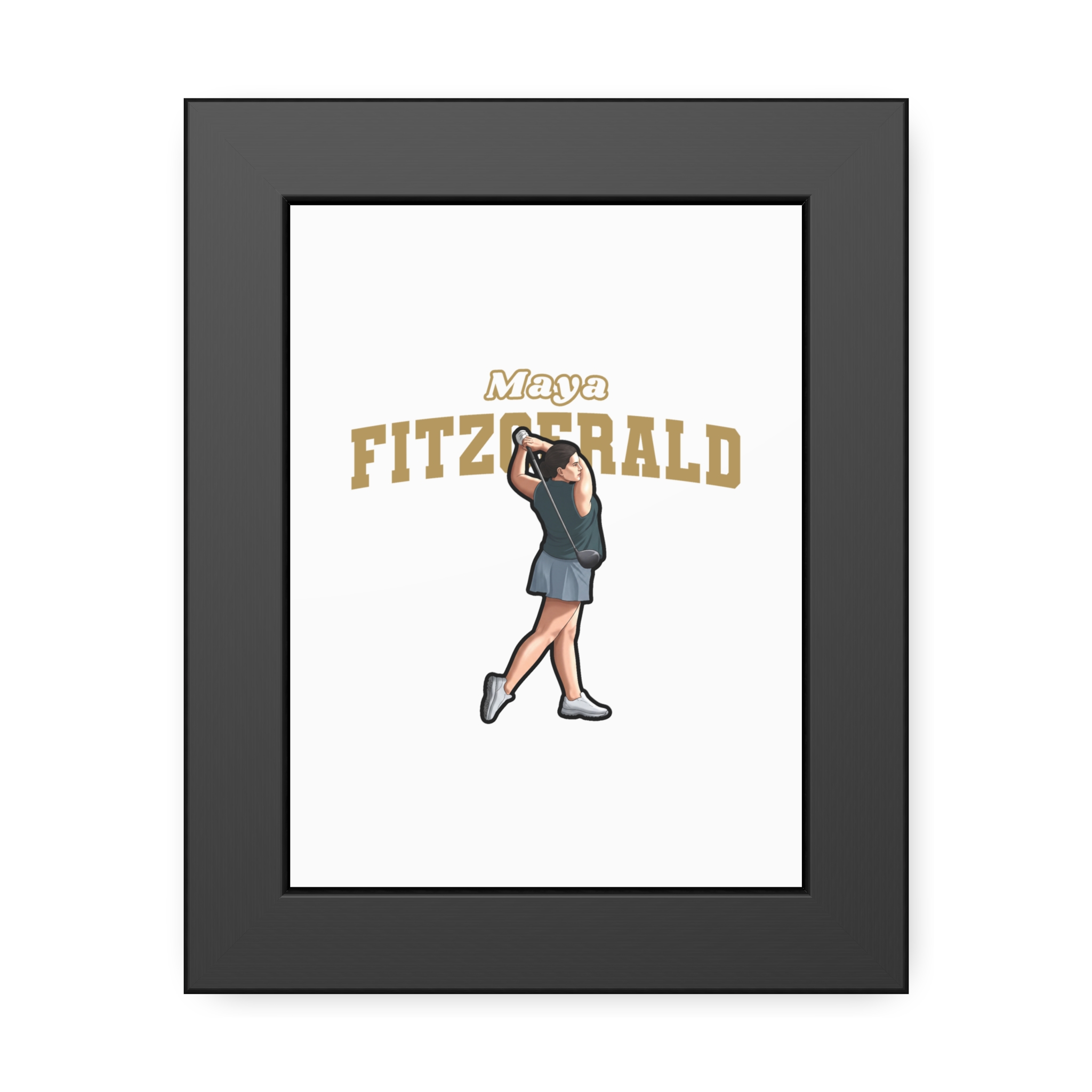 Framed Poster — character_name_arch in Black